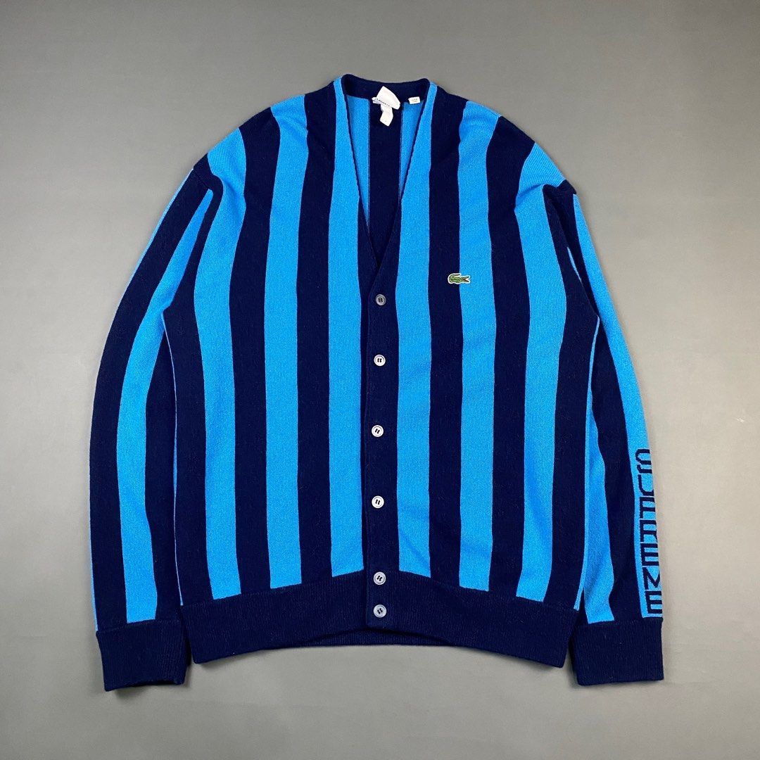 image of Lacoste x Supreme - Fw19 - Cardigan in Blue, Men's (Size Small)