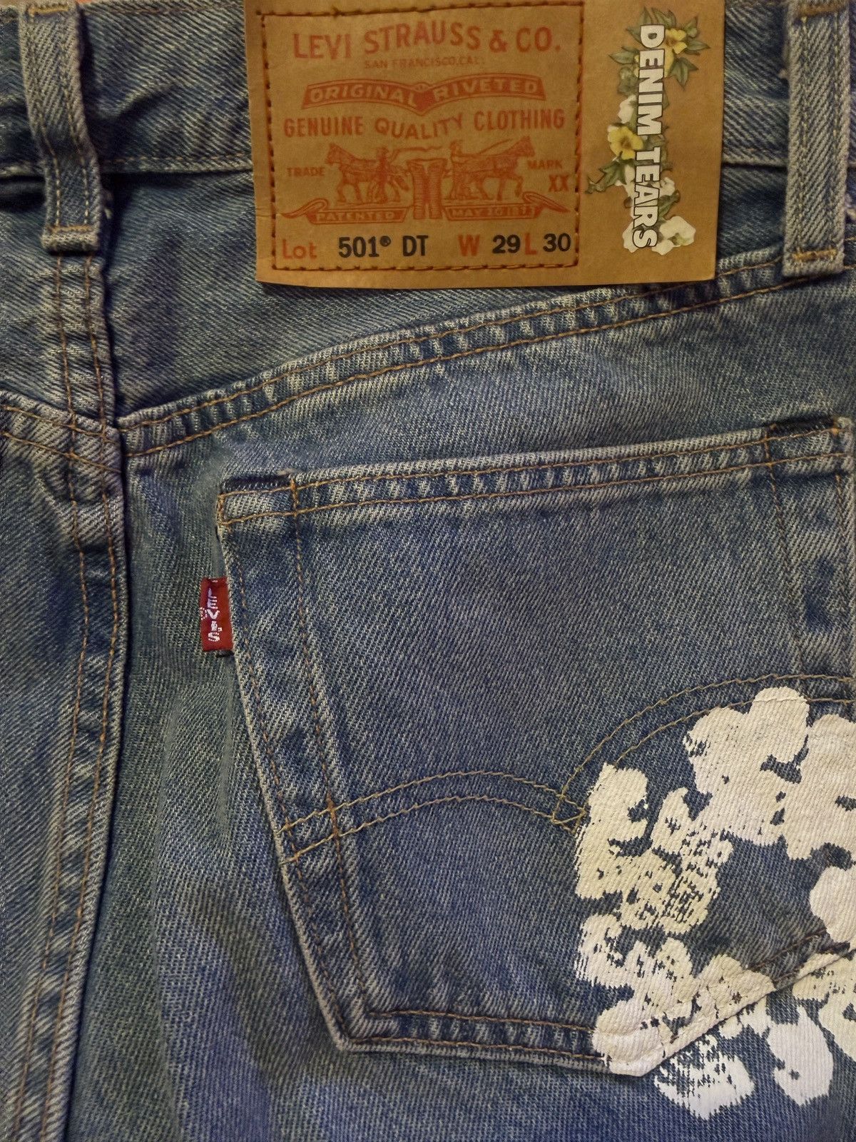 DENIM TEARS Blue Denim Tear Jeans Size US 29 - 2 Thumbnail