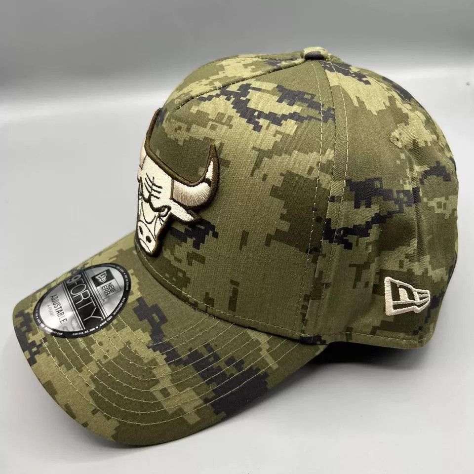 New Era Chicago Bulls Hat Men Camo 9Forty New Era Snap Back Cap New Size ONE SIZE - 2 Thumbnail