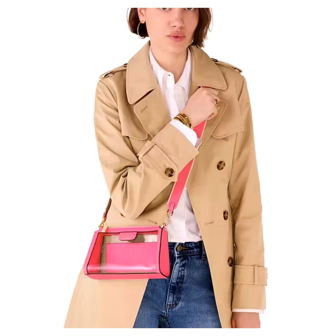 Kate Spade Kate Spade Clare Clear Small Crossbody Wild Pink Size ONE SIZE - 7 Thumbnail