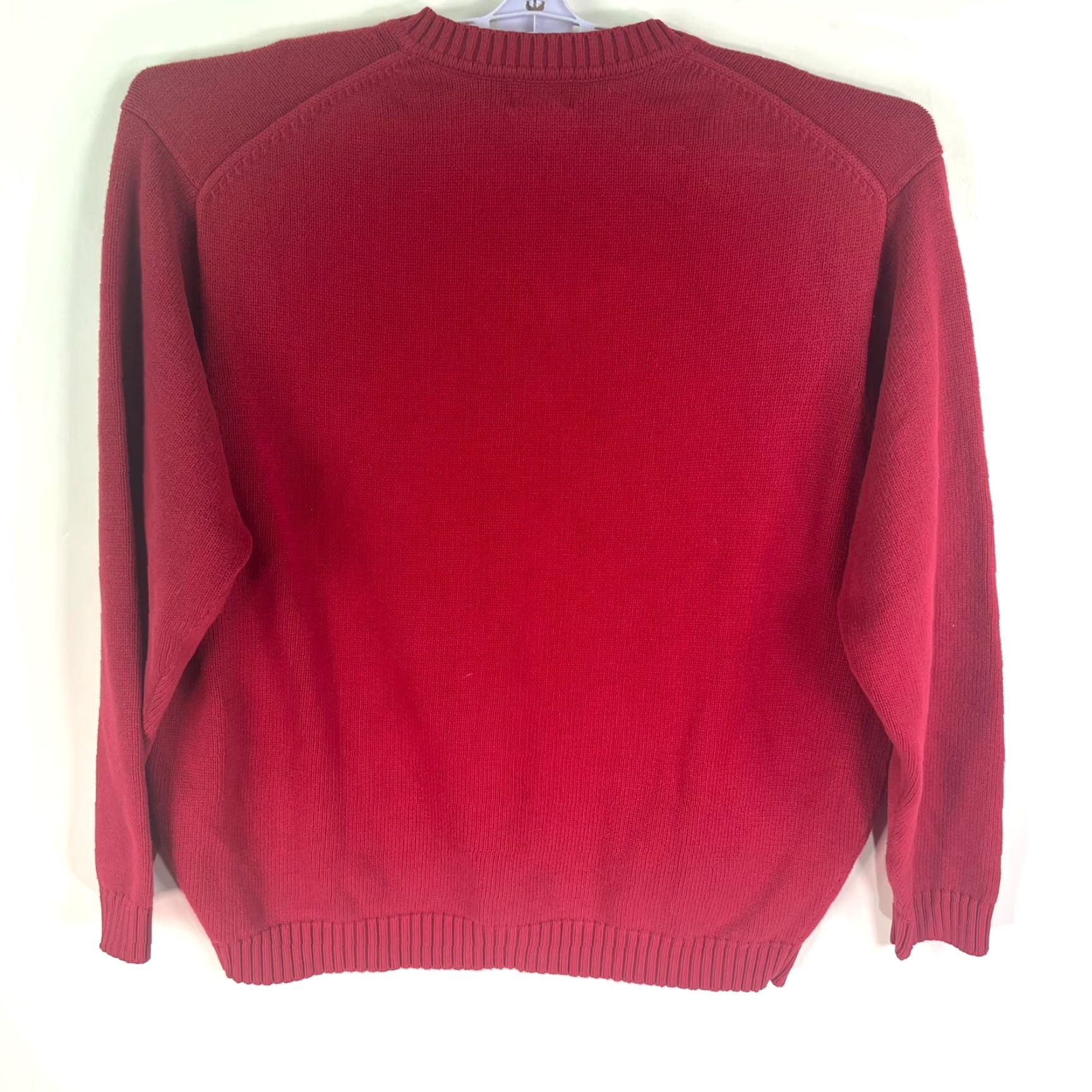 Vintage L.L. Bean Mens 2XL Red V Neck Cotton Pull Over Sweater Size Size US XXL / EU 58 / 5 - 6 Thumbnail