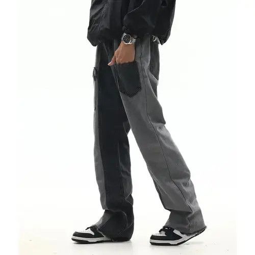Japanese Brand Color Match Patchwork Baggy Denim Pant Size US 28 / EU 44 - 2 Thumbnail