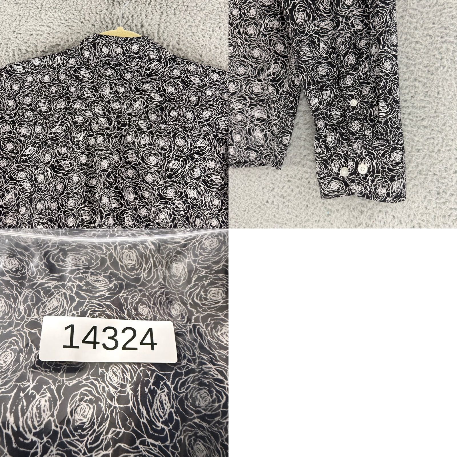 Obey OBEY Floral Rose Button Up Shirt Mens XL Black Long Sleeve Cotton Skate Size US XL / EU 56 / 4 - 9 Thumbnail