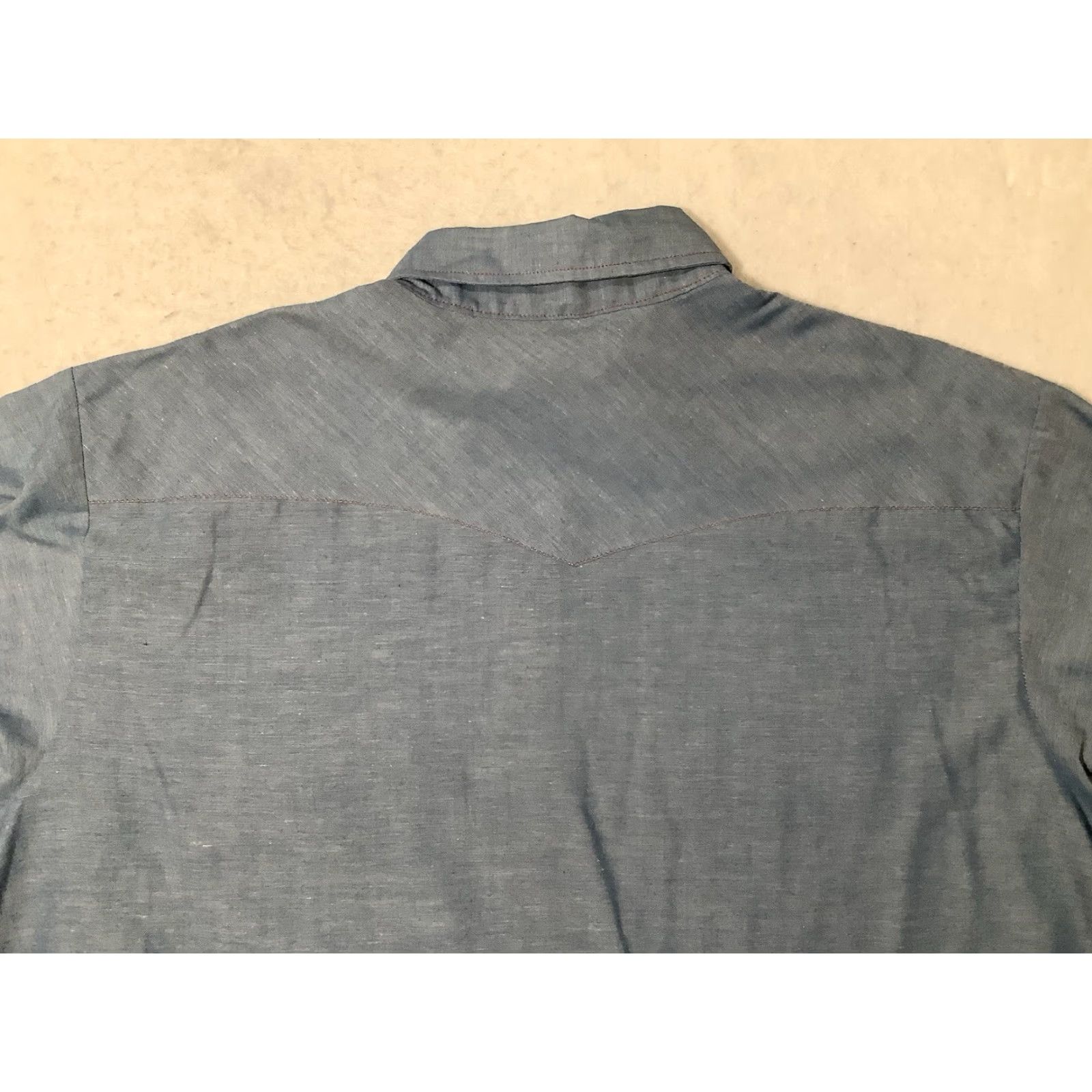 Vintage VINTAGE Big Mac Shirt 2XL Western Chambray Cowboy Long Sleeve Snap Button-Up Collared Blue 70s Retro Work Mens Size US XXL / EU 58 / 5 - 7 Thumbnail