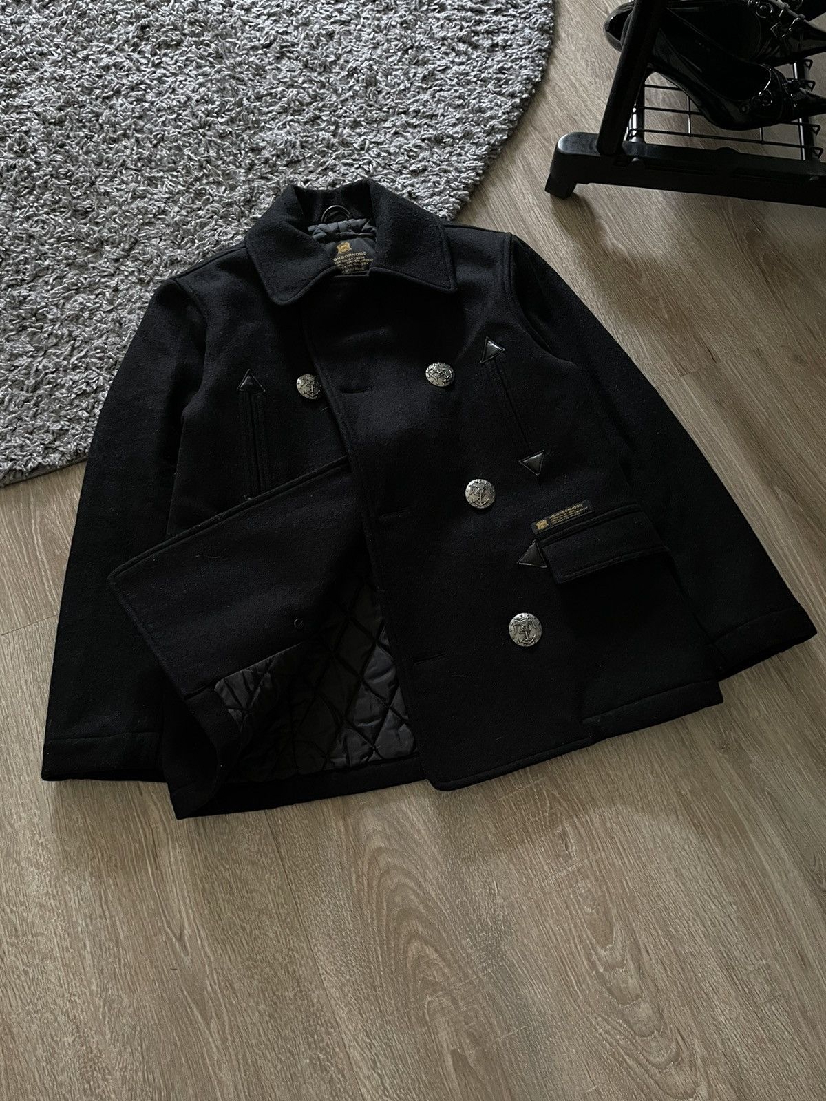 Japanese Brand × Neighborhood 🇯🇵Rare Neighborhood Wool Double Button Japanese Coat Jacket Size US S / EU 44-46 / 1 - 2 Thumbnail