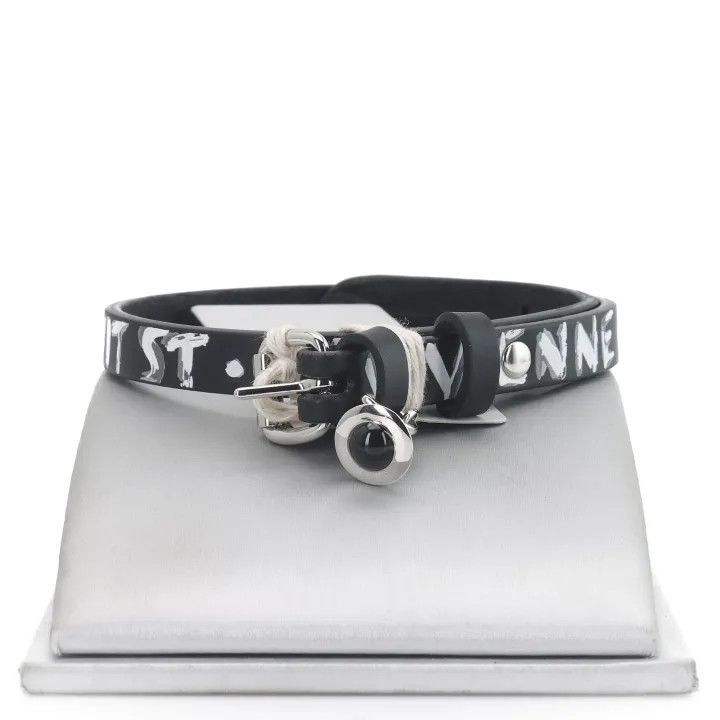 Vivienne Westwood Vivienne Westwood Black Leather Pendant Necklace 0079 Size ONE SIZE - 1 Thumbnail