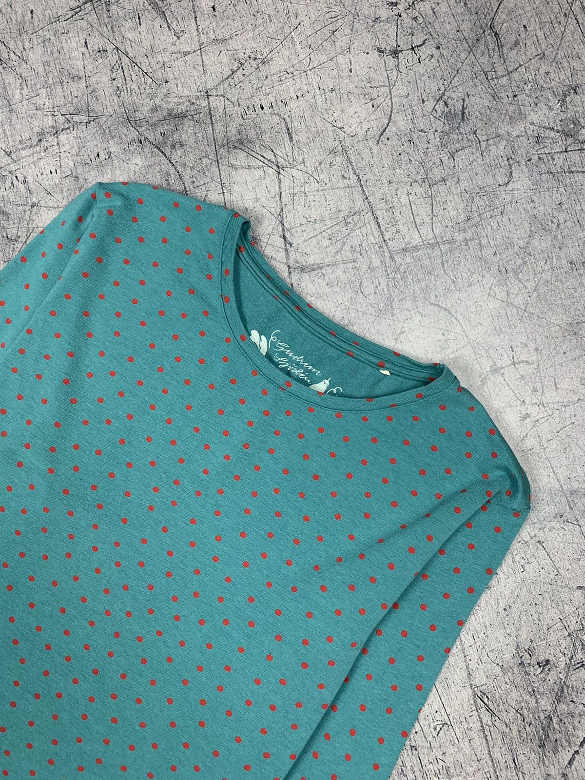 Gudrun Sjoden Gudrun Sjoden Polka Dot Pattern Long Sleeve Tee Sz M Green Size M / US 6-8 / IT 42-44 - 2 Thumbnail
