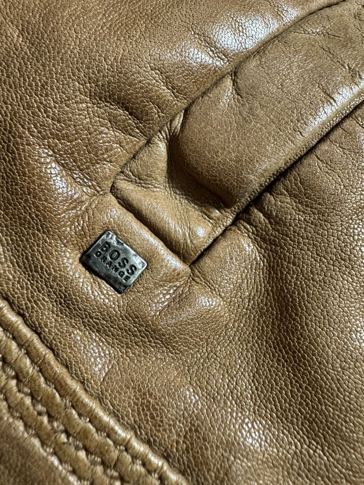 Hugo Boss Hugo Boss Women’s Leather Jacket Brown Size IT 44 Size M / US 6-8 / IT 42-44 - 5 Thumbnail