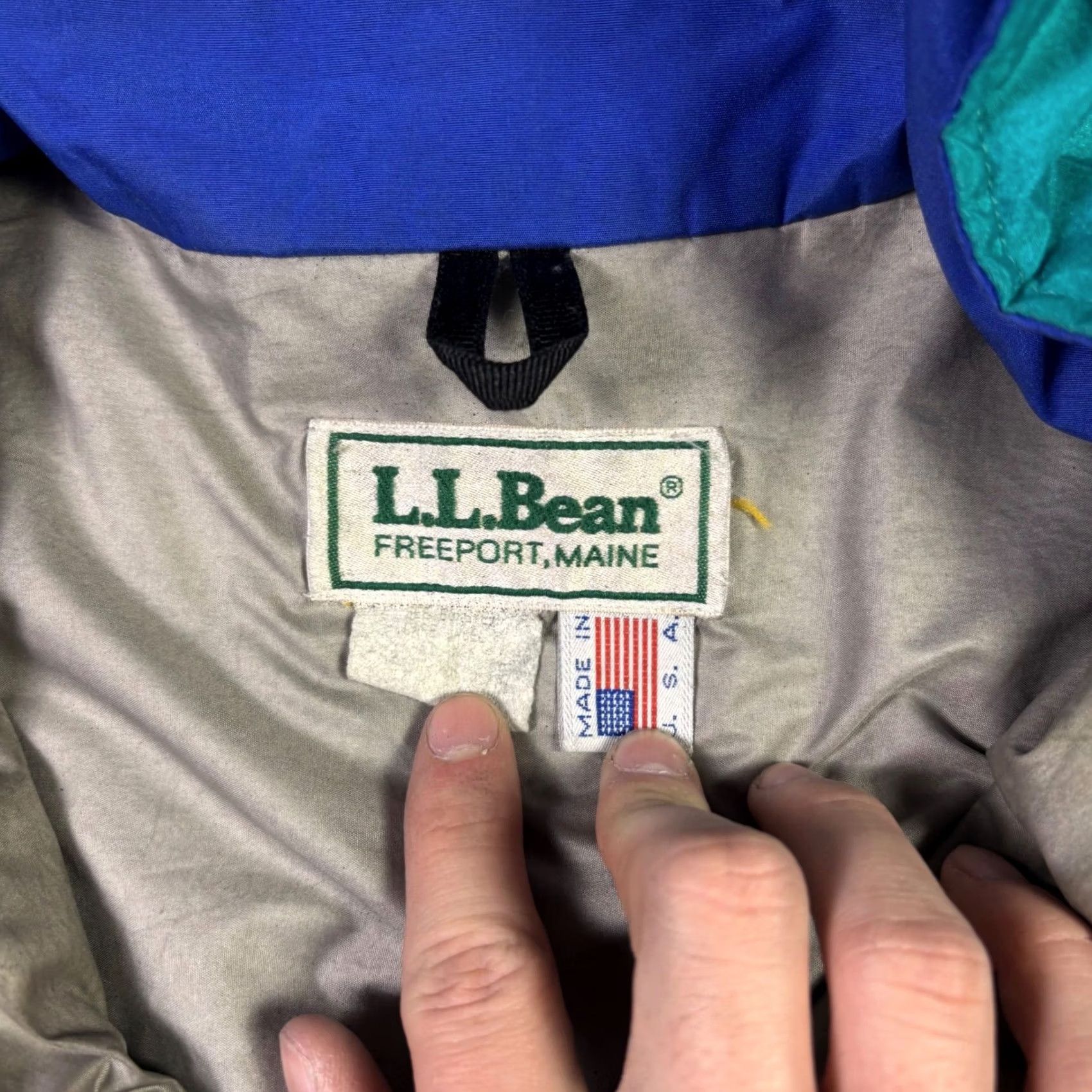 Vintage VINTAGE L.L. Bean Mountain Parka Jacket Teal Purple Fleece Lined Made in USA XL Parka Mens Coat Size US XL / EU 56 / 4 - 5 Thumbnail