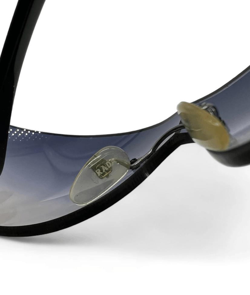 Prada PRADA Sunglasses Flame 2004 Star Fire Rectangle Wrap Shield Size ONE SIZE - 5 Thumbnail
