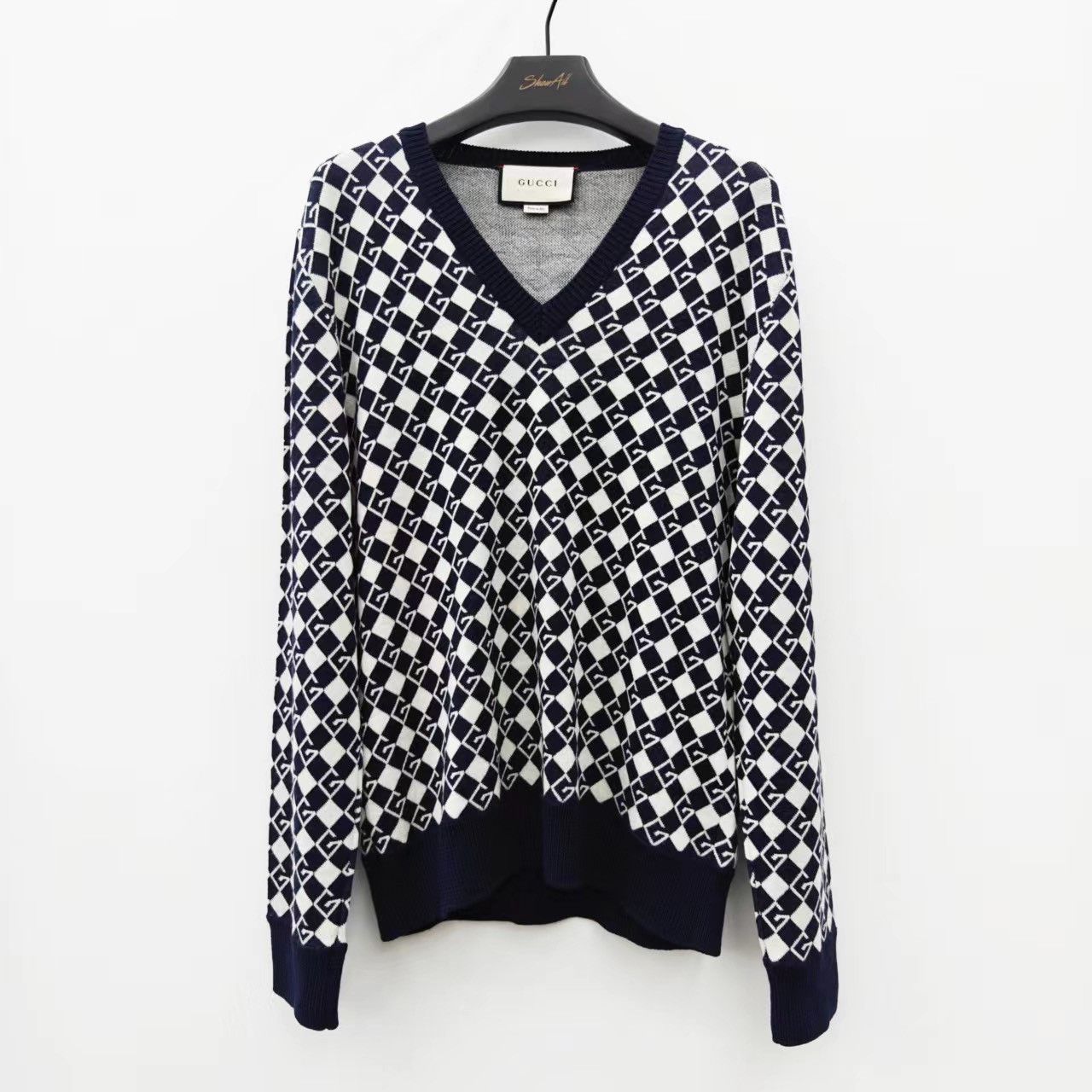 Gucci Gucci Double G ribbed V-neck sweater 2501-Nextarrow Size US M / EU 48-50 / 2 - 1 Thumbnail