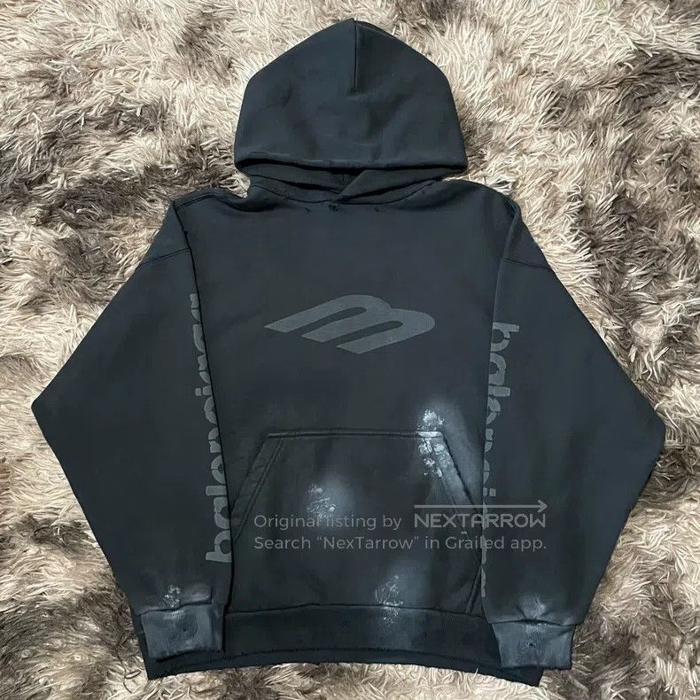 Balenciaga Balenciaga 3B Splatter Washed Hoodie Size US XS / EU 42 / 0 - 1 Thumbnail
