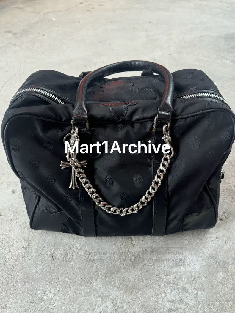 Chrome Hearts CHROME HEARTS Large Travel Bag with Dark Pattern and Silve Size ONE SIZE - 1 Thumbnail