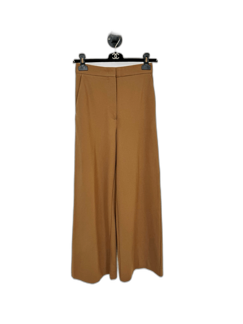 Celine Maxmara Women's Wide-Leg Brown Pants Size 32" / US 10 / IT 46 - 1 Thumbnail