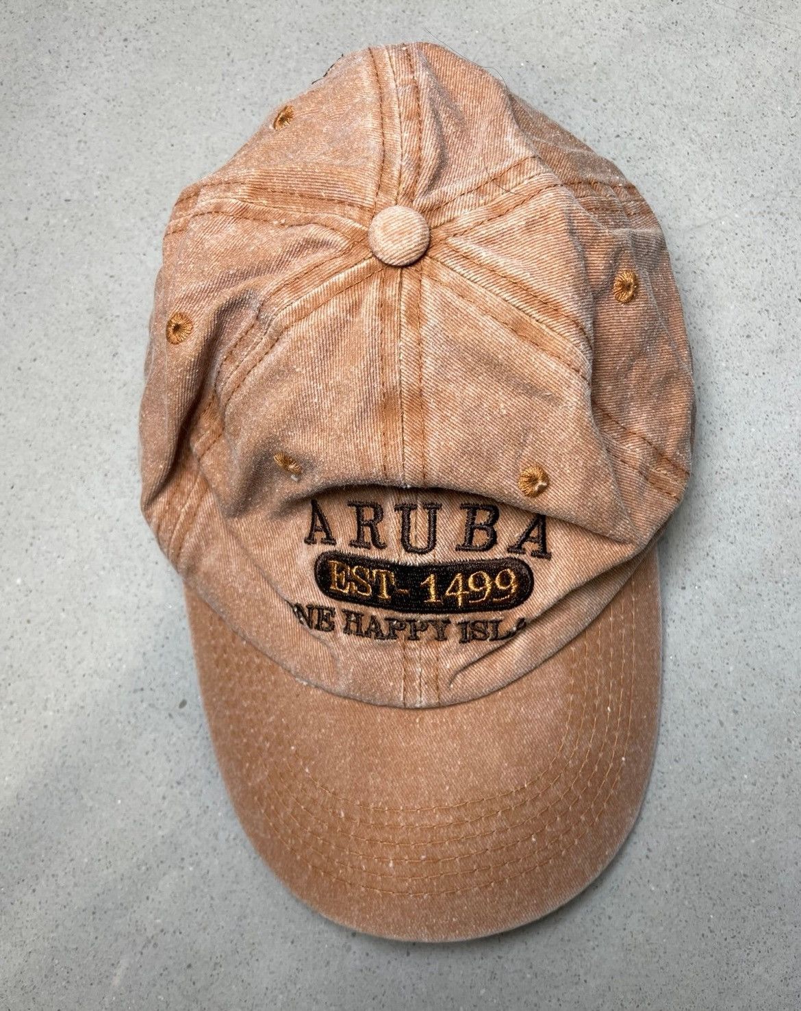 Other ARUBA “One Happy Island” Distressed Cap EST. 1499 Adjustable Size ONE SIZE - 2 Thumbnail