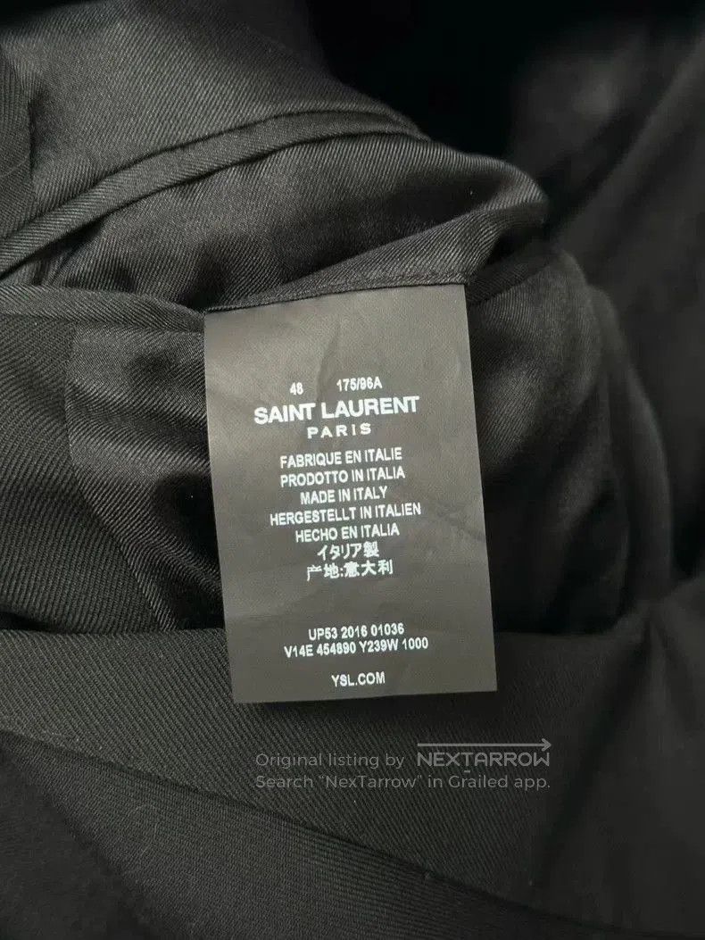 Saint Laurent Paris Saint Laurent Pure Black Court Blazer. Size US L / EU 52-54 / 3 - 4 Thumbnail
