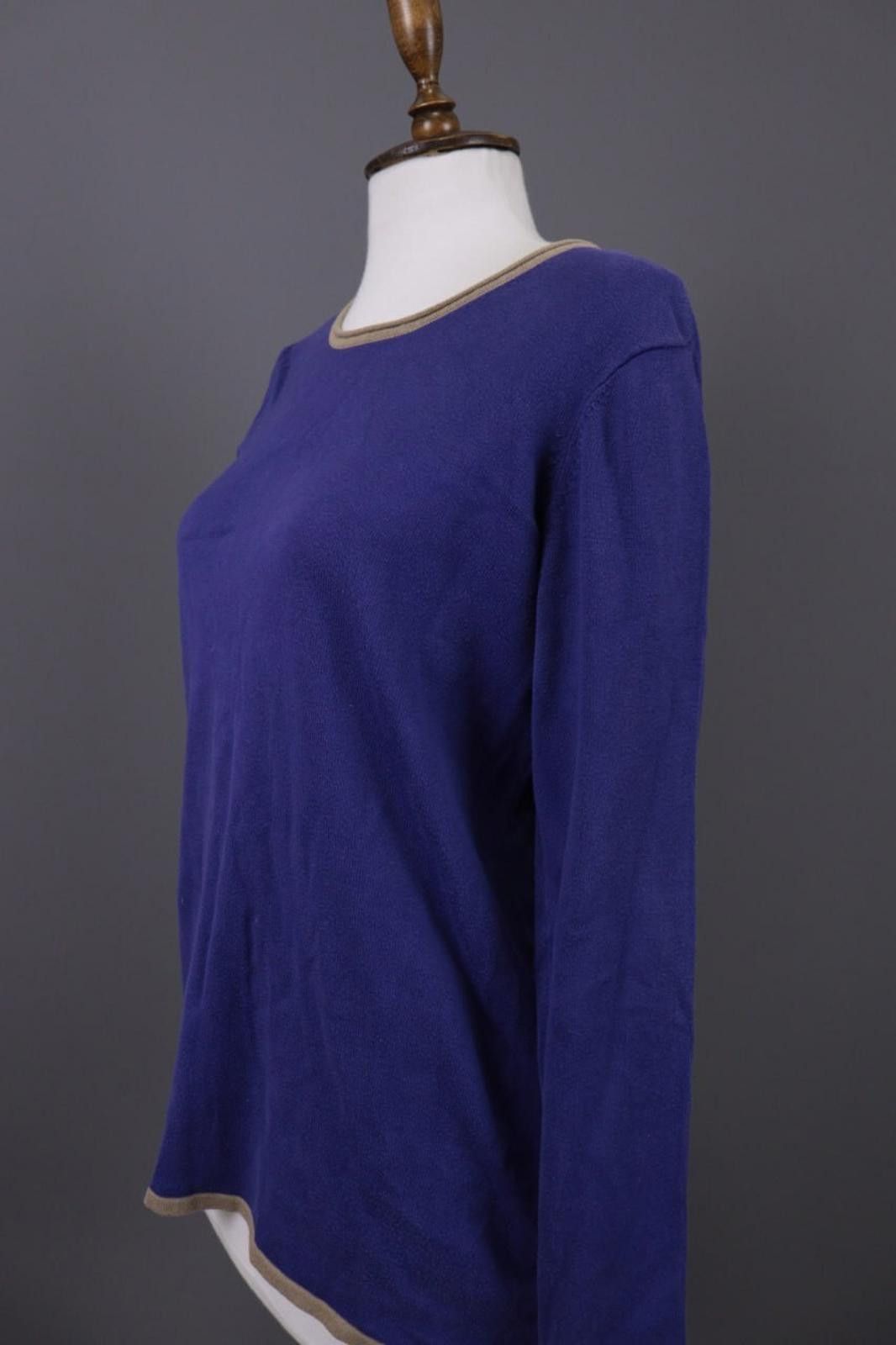 Designer Gudrun Sjödén Blue Cotton Knitted Pullover Sweater Size S Size S / US 4 / IT 40 - 7 Thumbnail