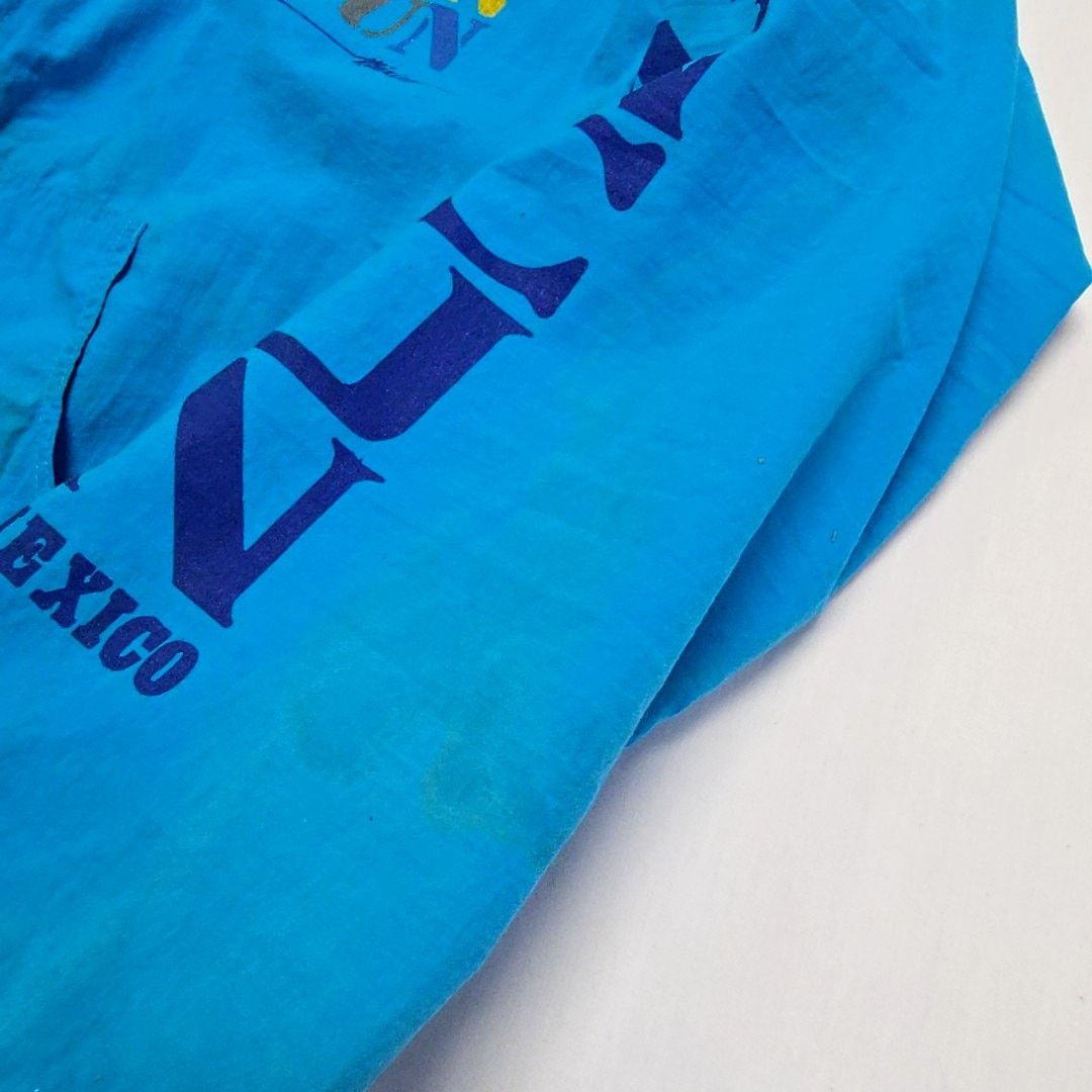 Vintage Vintage Cancun Mexico Windbreaker Jacket Blue Hooded XL Size US M / EU 48-50 / 2 - 5 Thumbnail