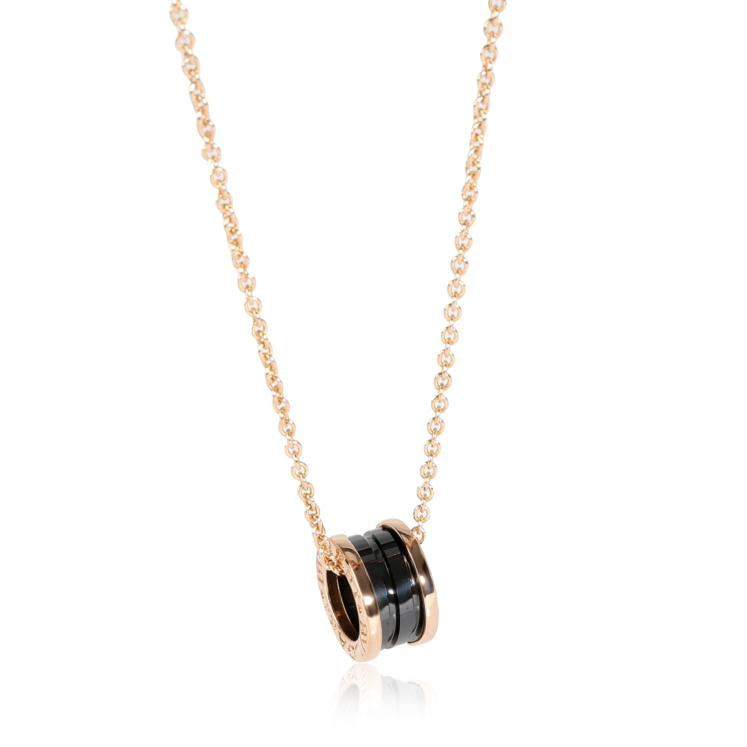 image of Bvlgari B.zero1 Pendant In 18K Rose Gold/ceramic, Women's