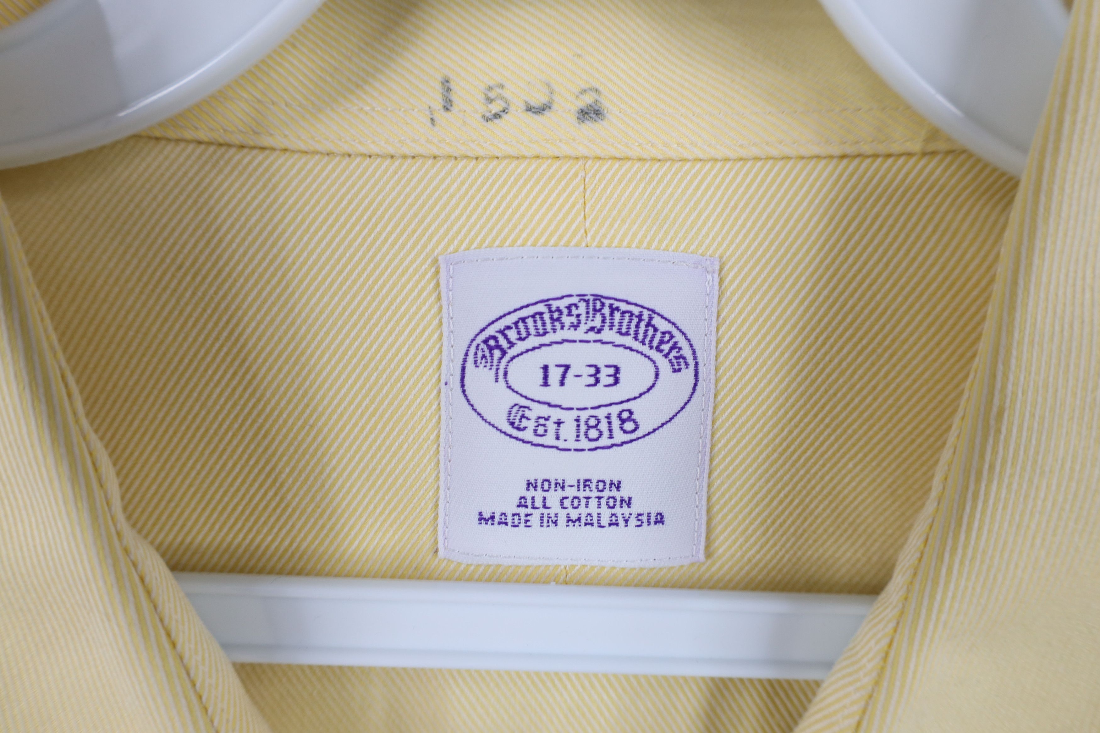 Brooks Brothers Vintage 90s Brooks Brothers Button Shirt Yellow Cotton Size US M / EU 48-50 / 2 - 4 Thumbnail