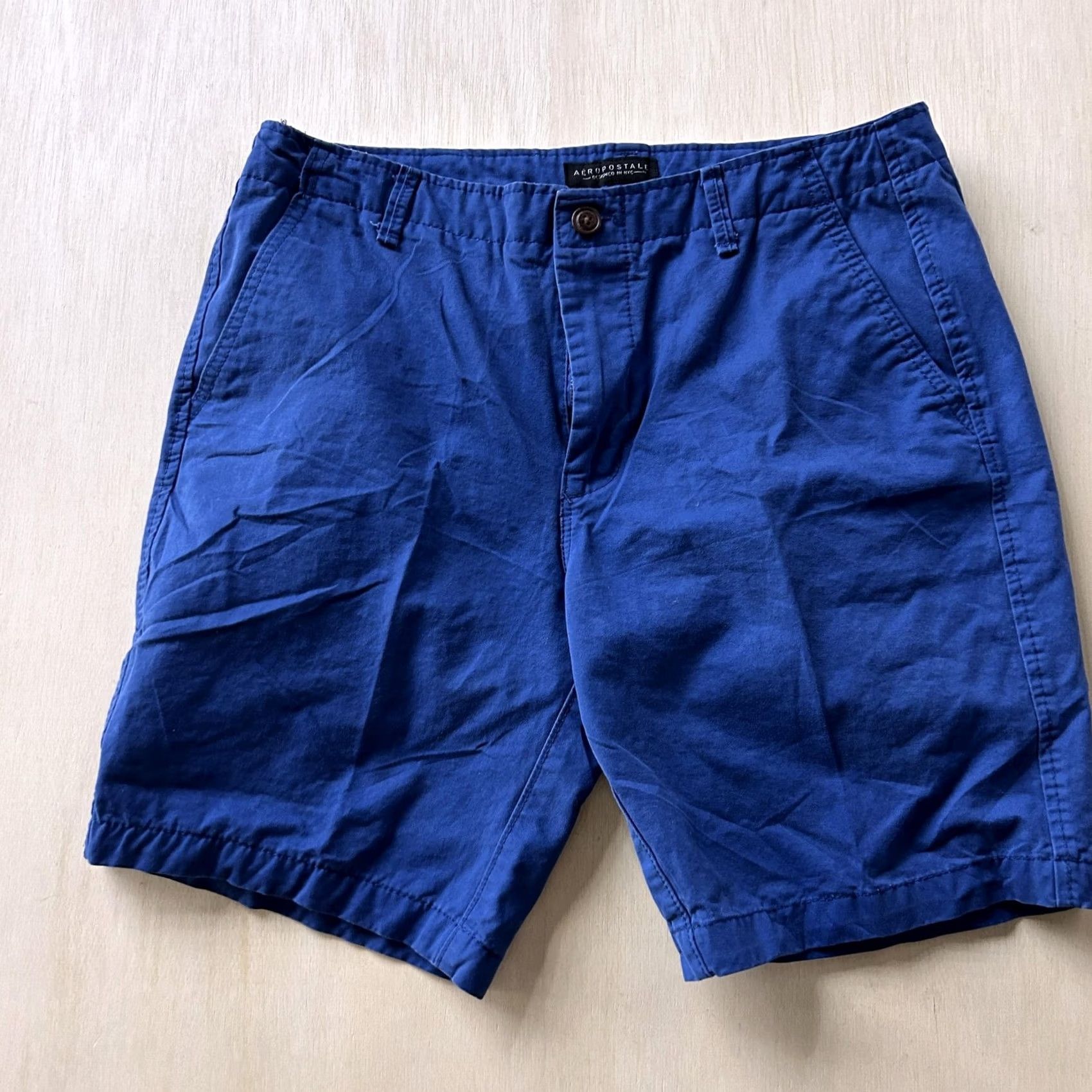 Aeropostale Aeropostale Shorts Mens 34 Chino Flat Front Casual Summer Walkshorts Blue Size US 34 / EU 50 - 2 Thumbnail