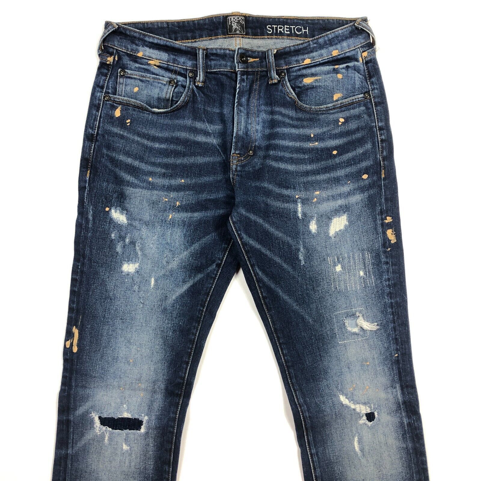 Prps PRPS Windsor Tapered Skinny Fit paint splatter Stretch Jeans Size US 32 / EU 48 - 3 Thumbnail
