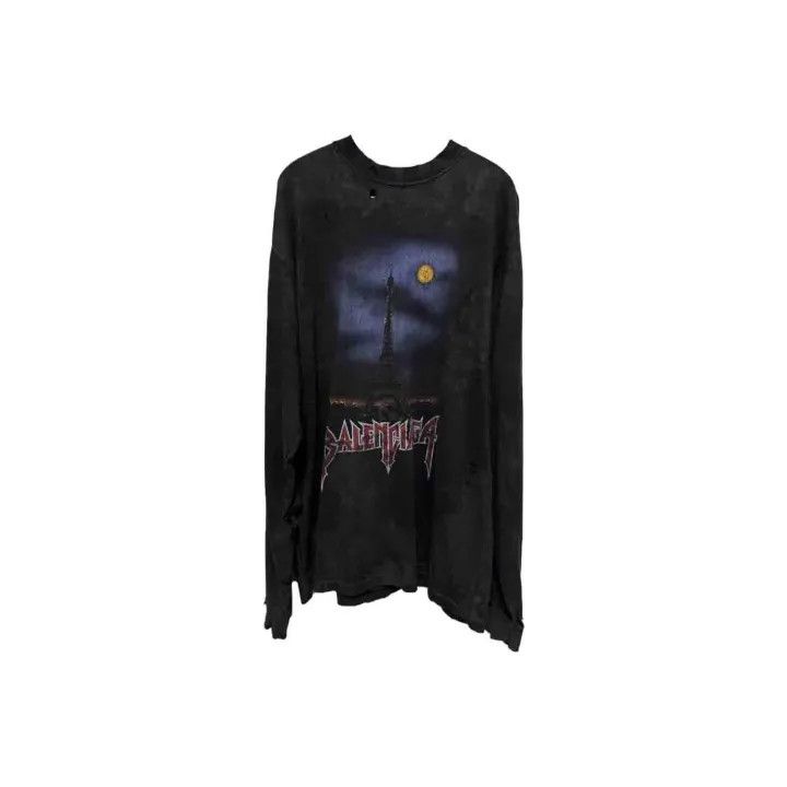 Balenciaga Balenciaga Graphic Print Oversized Long Sleeve T-Shirt 0079 Size US XS / EU 42 / 0 - 1 Thumbnail