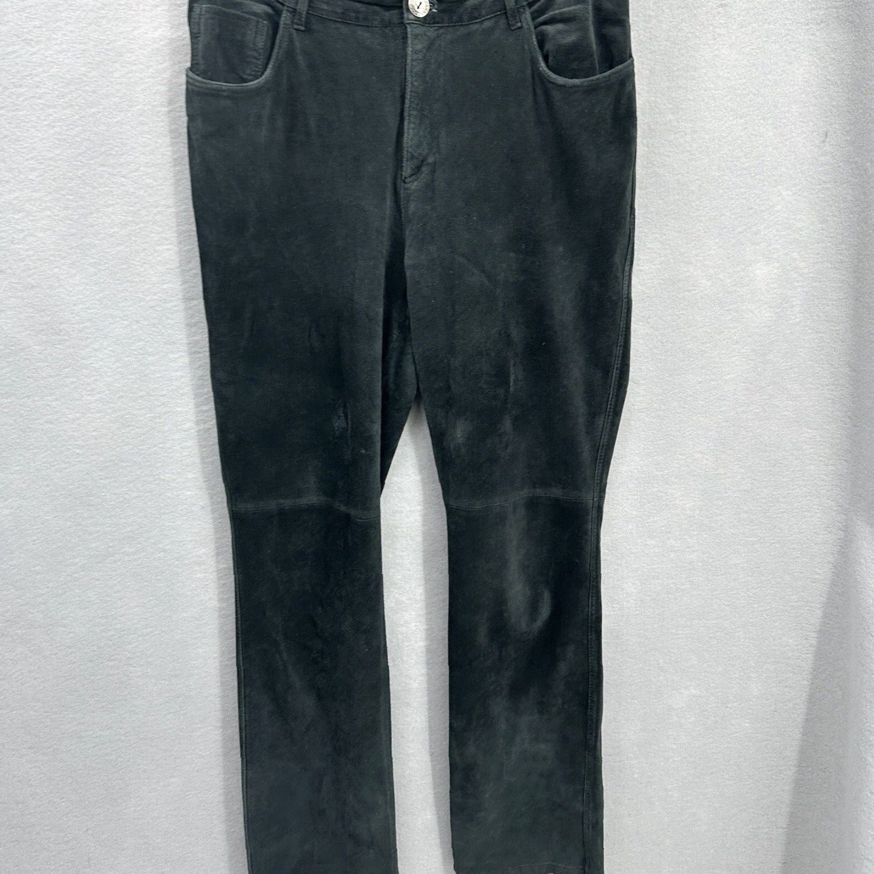 Vintage VINTAGE Chico's Pants Women Medium Black Suede Leather Hippie Southwestern 90s Y2K Size 32" / US 10 / IT 46 - 3 Thumbnail