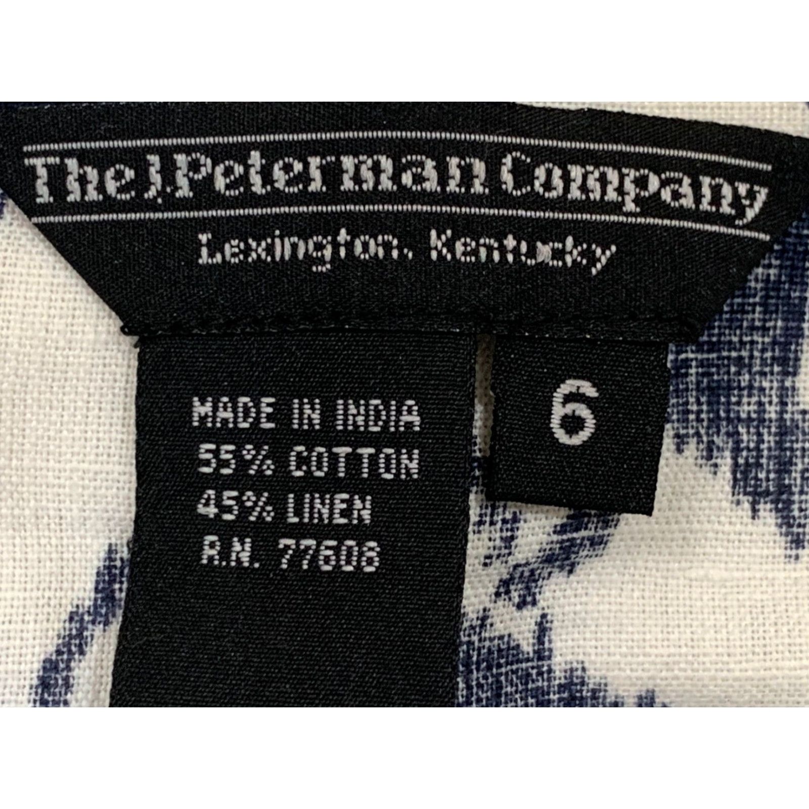 Vintage VINTAGE J. Peterman Linen Blend Skirt A-Line Short Women's Size 6 Blue Floral Tropical Spring Summer Womens Size 28" / US 6 / IT 42 - 4 Thumbnail