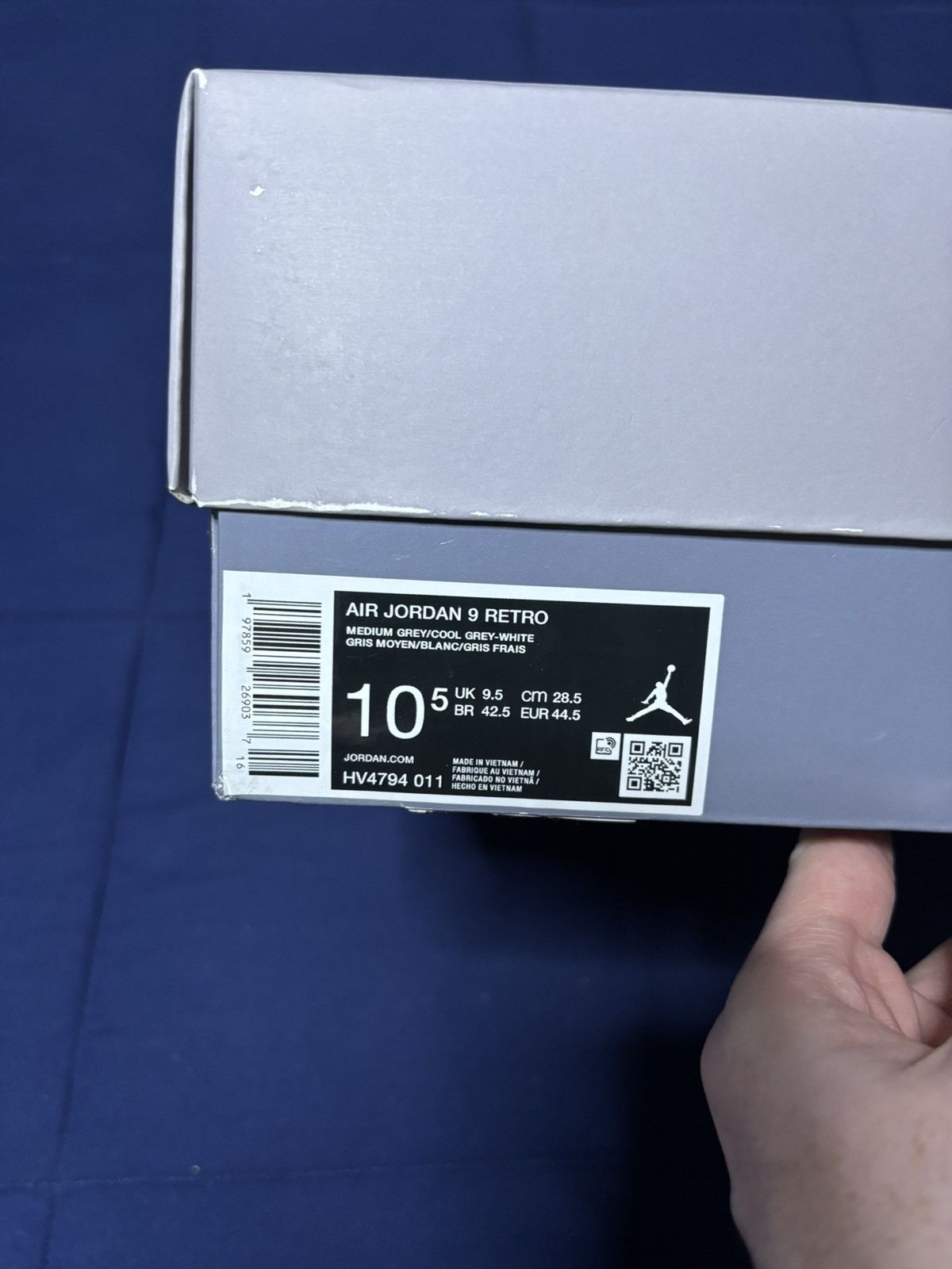 Jordan Brand Jordan 9 Retro Cool Grey 2025 Size 10.5 Size US 10.5 / EU 43-44 - 9 Thumbnail