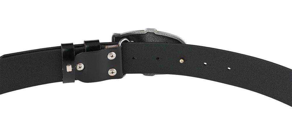 Designer Dark Vintage Belt Riveted Belts Menswear Accessories Size ONE SIZE - 5 Thumbnail