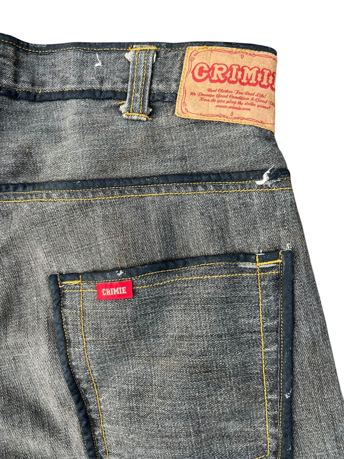 Japanese Brand Crimie Japan Redline Selvedge Waxed Denim Jeans Size US 32 / EU 48 - 17 Thumbnail