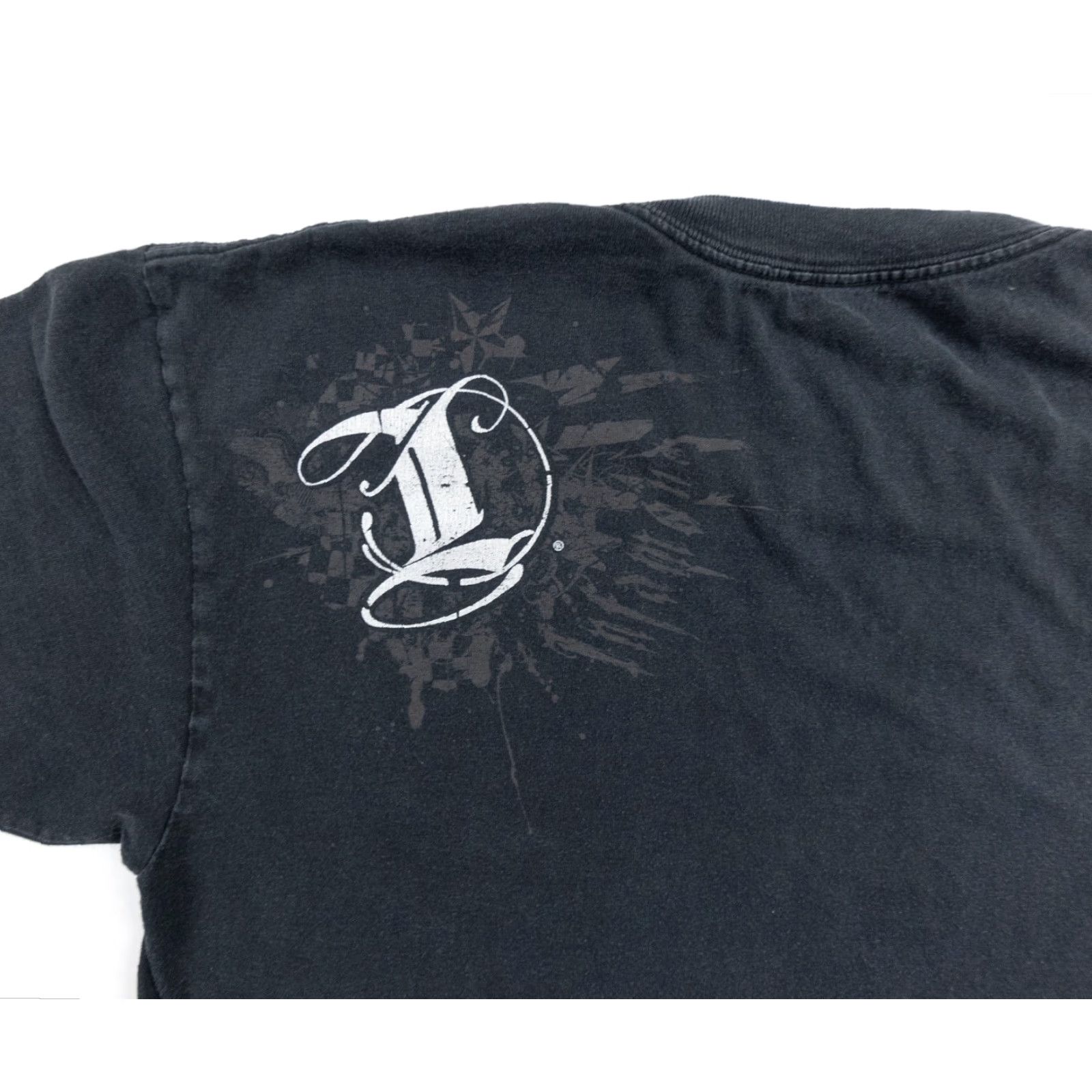 Vintage VINTAGE Infamous Mens T-Shirt Short Sleeve Crew Neck Black Grunge Skeleton Skull Y2K Graphic Size US L / EU 52-54 / 3 - 6 Thumbnail
