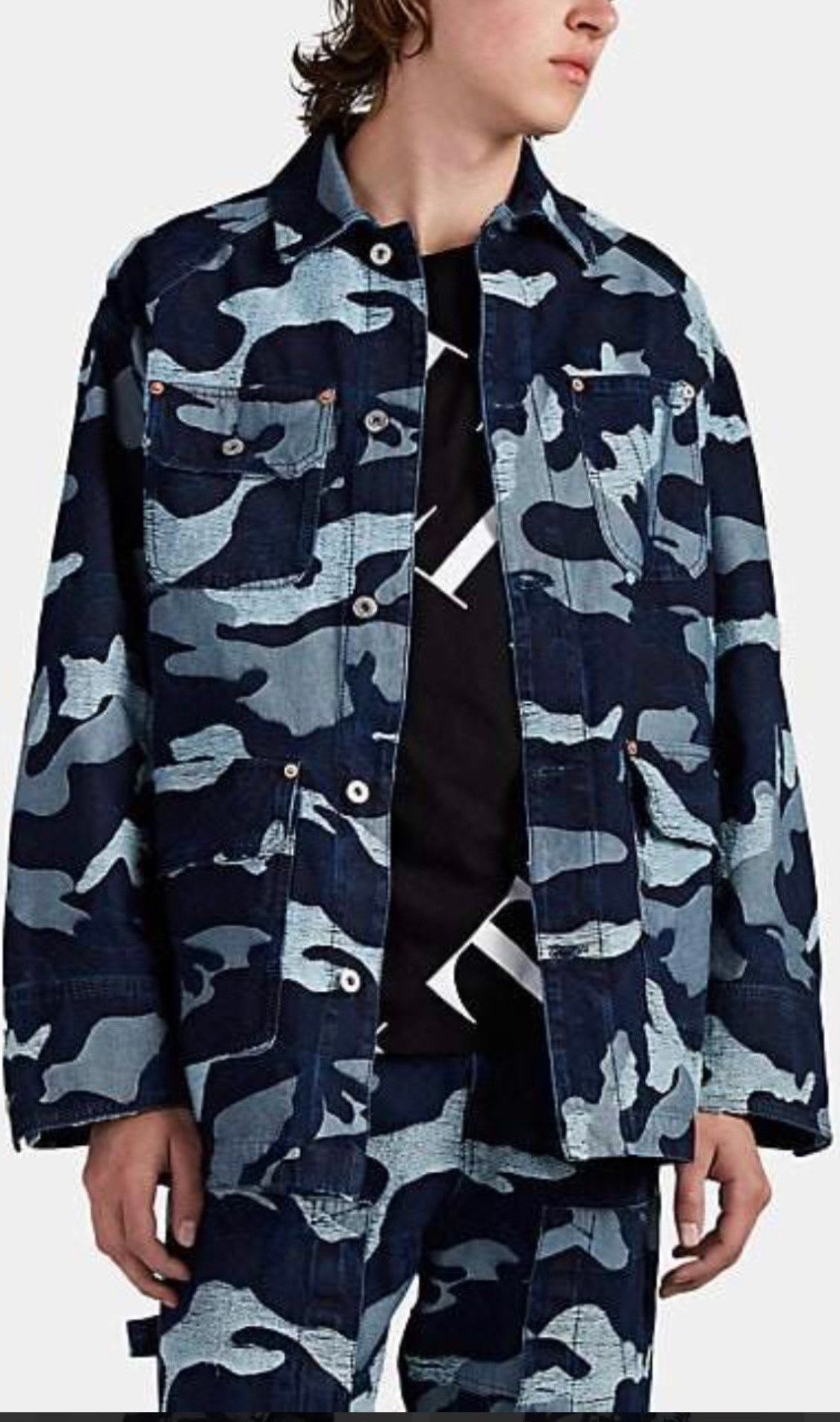 Valentino Valentino Camouflage Denim Jacket Size US S / EU 44-46 / 1 - 1 Thumbnail