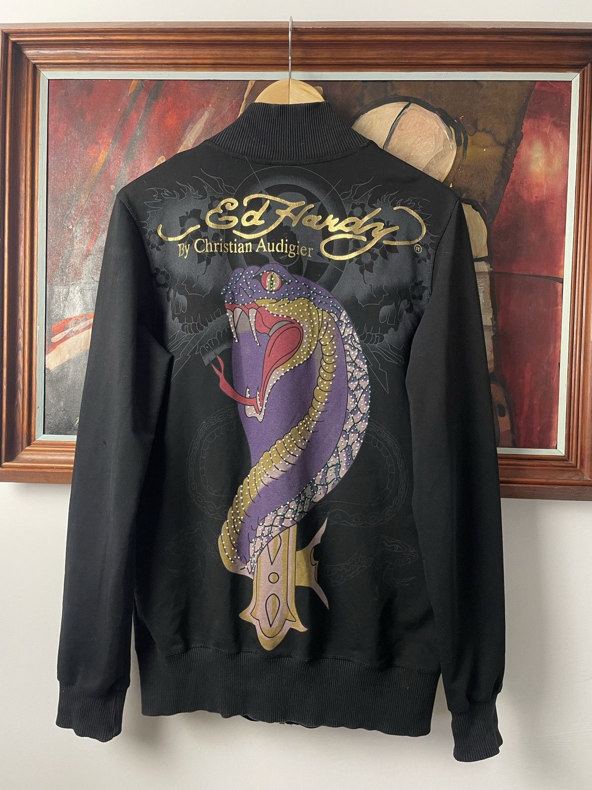 Ed Hardy Vintage Y2k Ed Hardy Christian Audigier Zip Track Top Hype Size US M / EU 48-50 / 2 - 1 Thumbnail