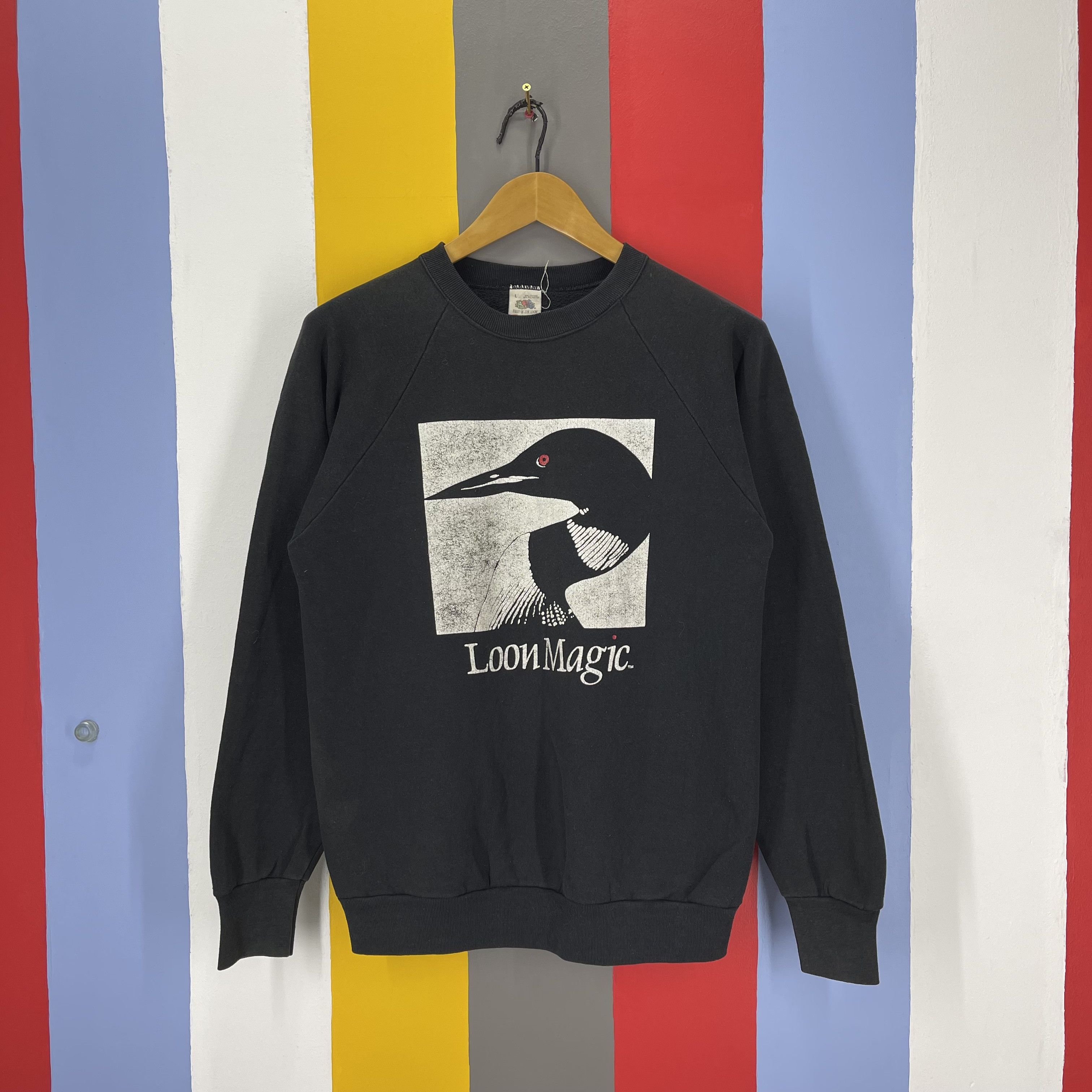 Fruit Of The Loom 90s Vintage LOON MAGIC Crew Neck Sweatshirt #1316/AT ...