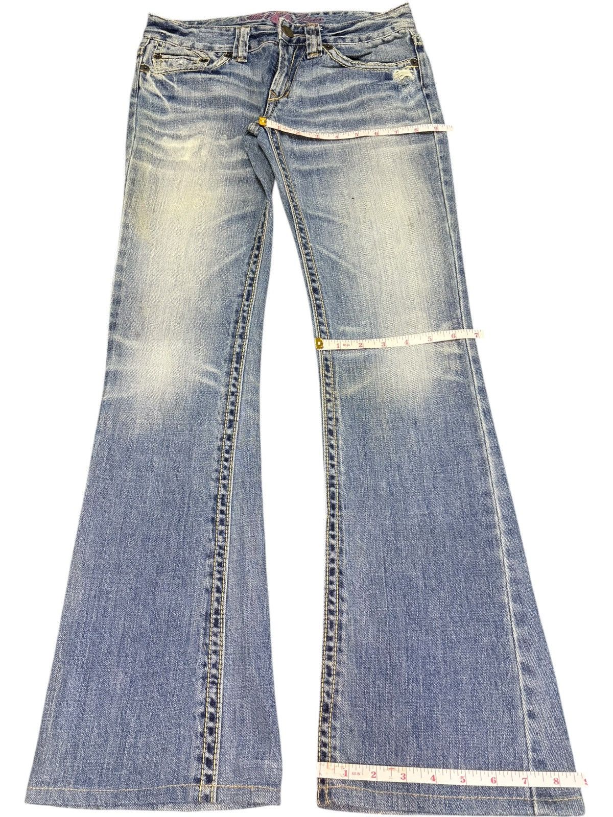 Diesel Vintage Japanese Brand Distressed Low Rise Flare Jeans Size 28" / US 6 / IT 42 - 8 Thumbnail
