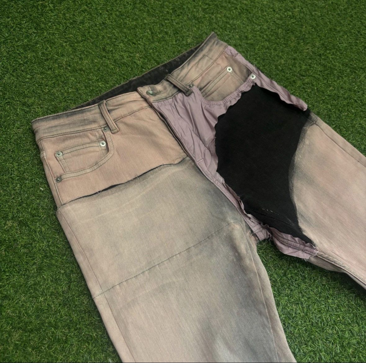 Rick Owens Drkshdw Rick Owens Drkshdw Collage Detroit cut Jeans Size US 30 / EU 46 - 3 Thumbnail
