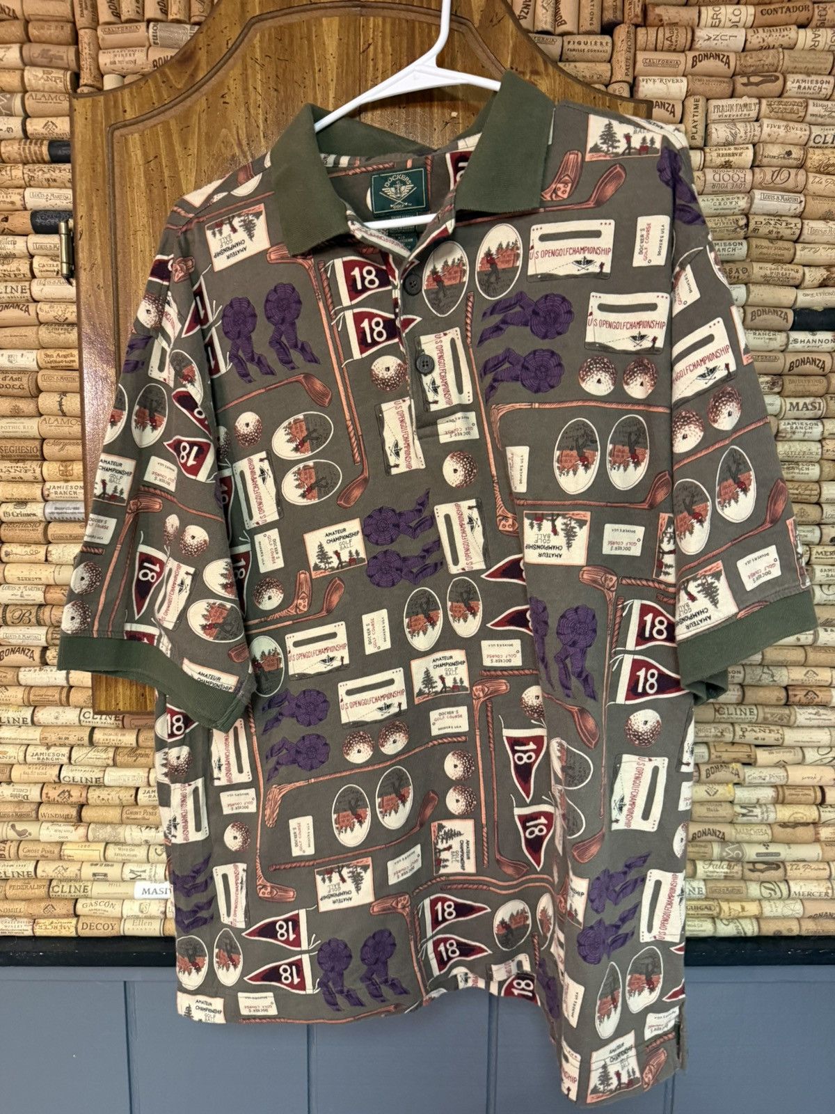 Dockers × Vintage Vintage 90’s Dockers US Open Cotton graphic print polo shirt Size US XL / EU 56 / 4 - 2 Thumbnail