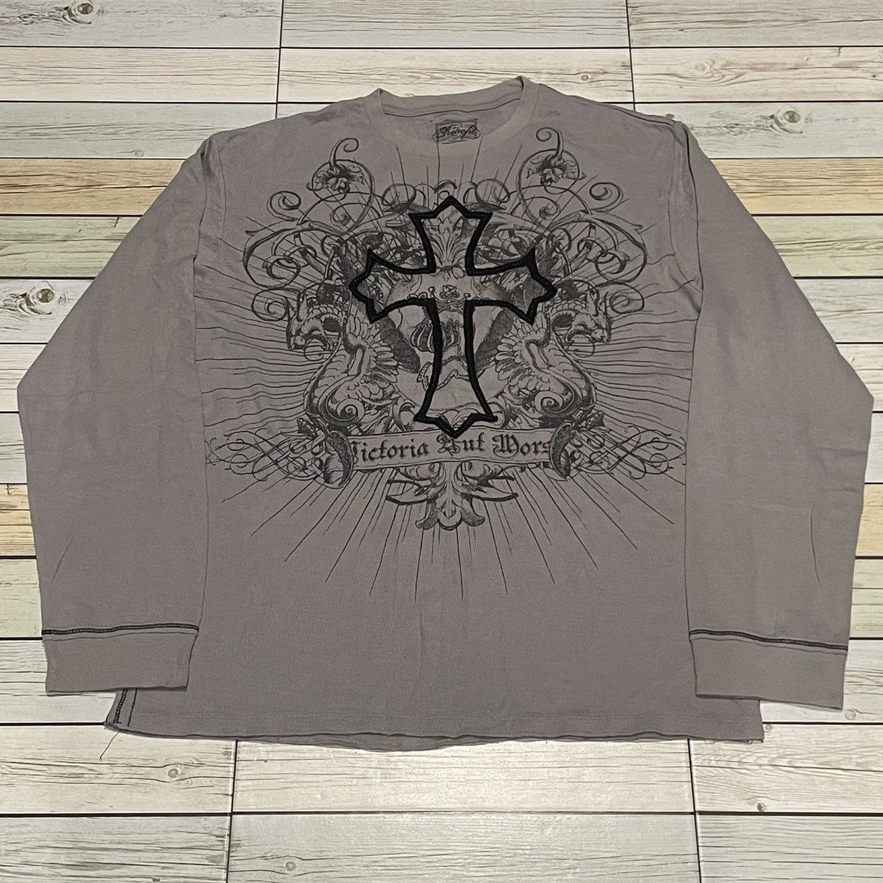 Rare Wings Cross Thermal Longsleeve Y2K Affliction Style