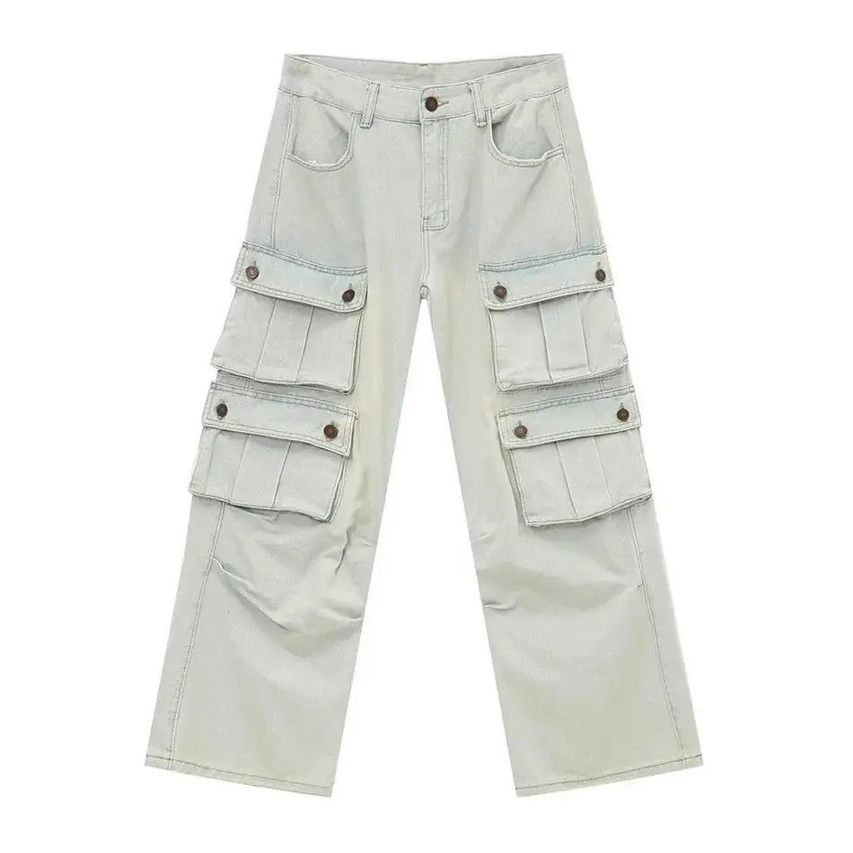 Japanese Brand Retro wide leg pocket jeans Size US 32 / EU 48 - 5 Thumbnail