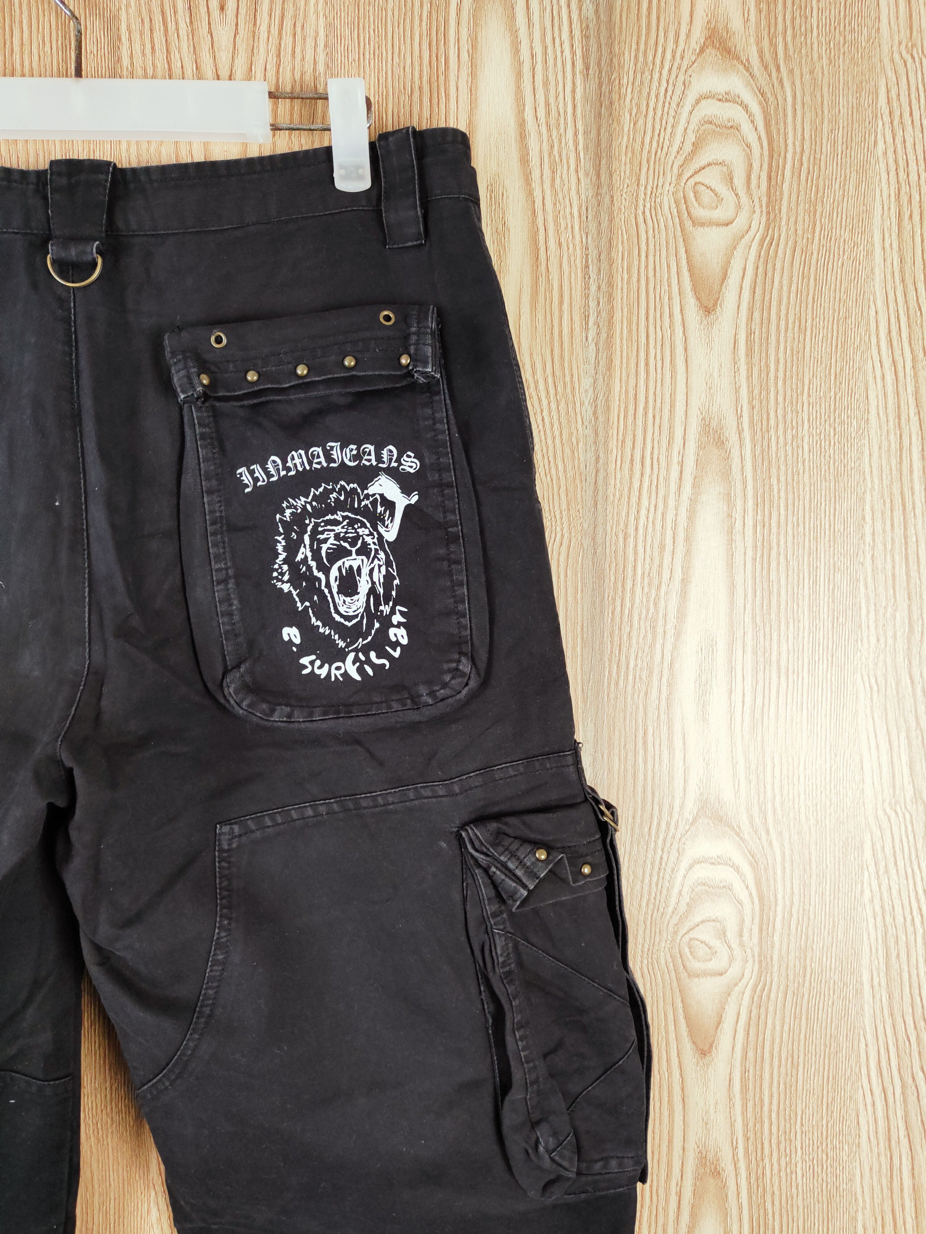 Japanese Brand DL JinMa Jeans Black Multipocket Tactical Cargo Pants #W518 Size US 32 / EU 48 - 12 Thumbnail