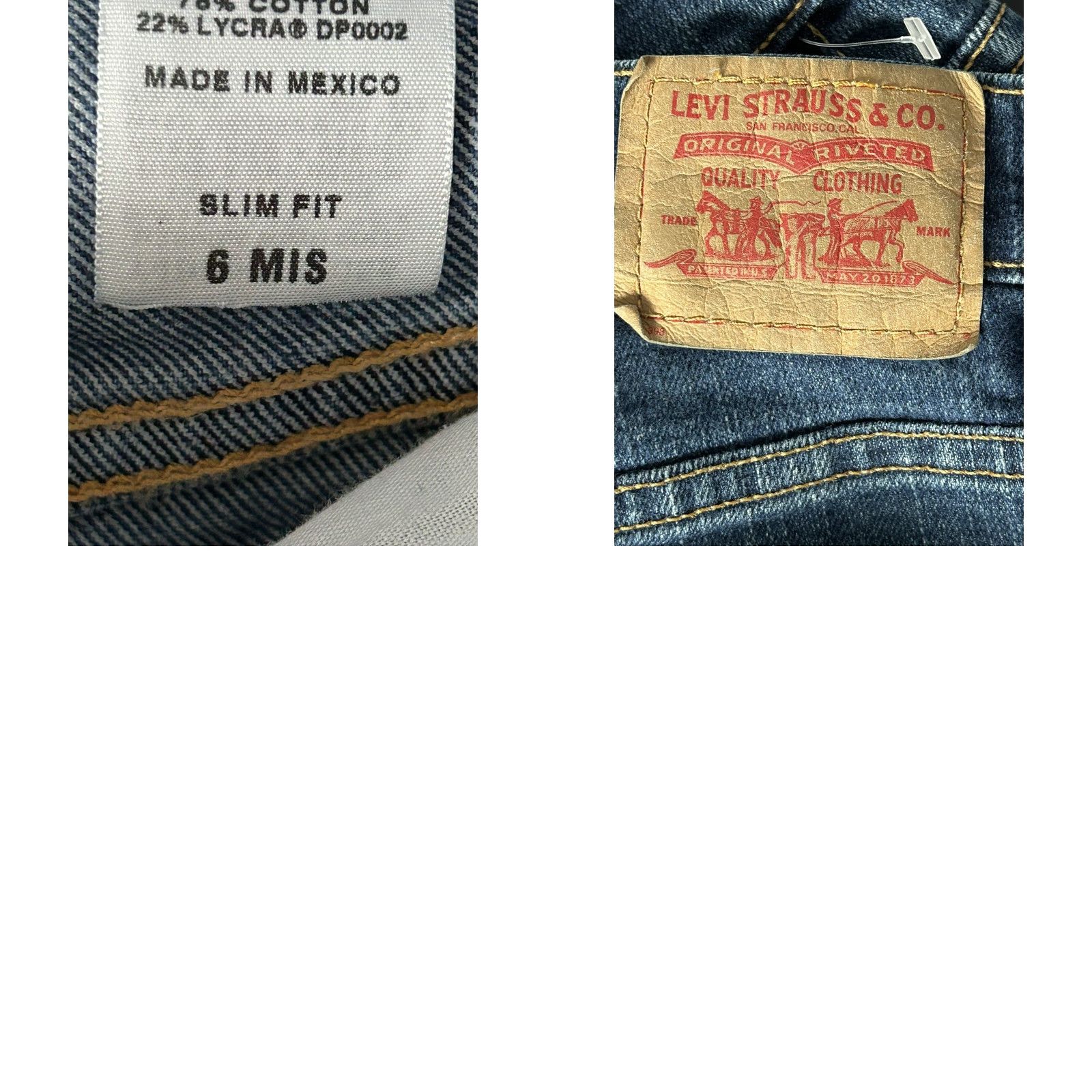 Levi's Levi's Jeans Womens Size 6 Slim Stretch Blue Logo Button Zip Mid Rise Classic Skinny Regular mis Blue Logo Button Zip Size 28" / US 6 / IT 42 - 8 Thumbnail