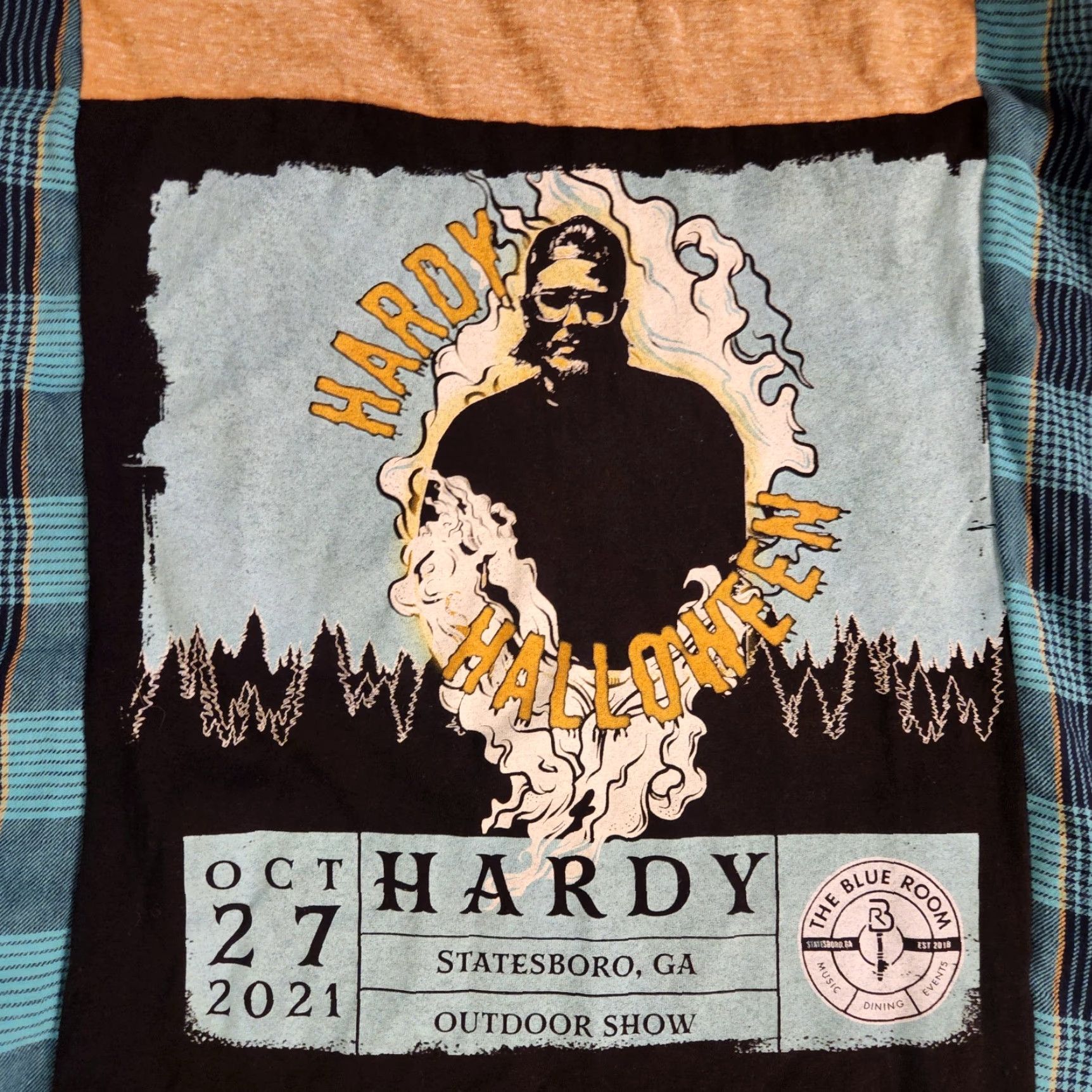 Ed Hardy Hardy Concert Henley Shirt Long Sleeve Plaid Oversized Medium Mens T-Shirt Halloween Team Music 2020s Size US M / EU 48-50 / 2 - 2 Thumbnail