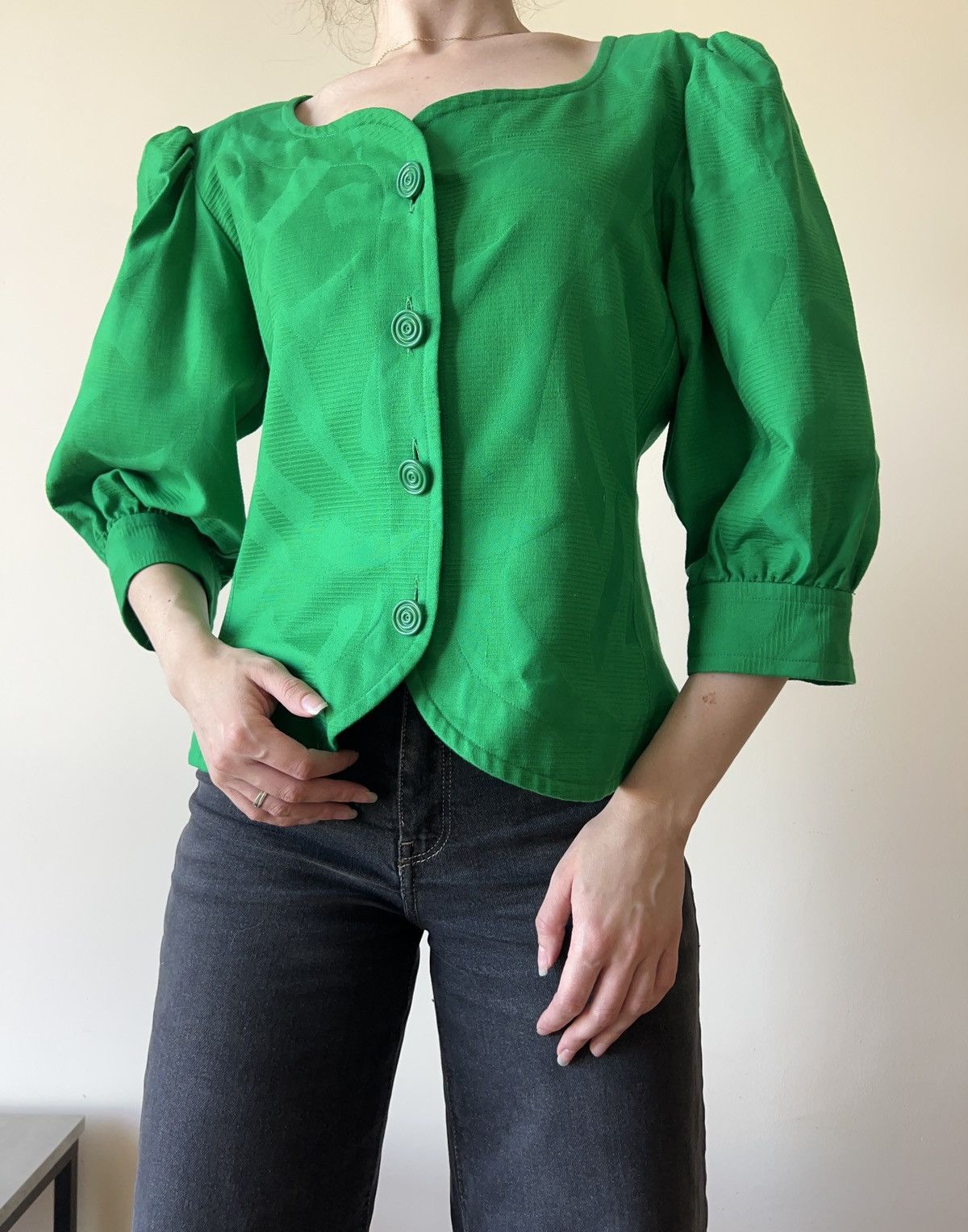 Yves Saint Laurent Yves Saint Lauren Vintage elegant green blazer old money Size M / US 6-8 / IT 42-44 - 1 Thumbnail