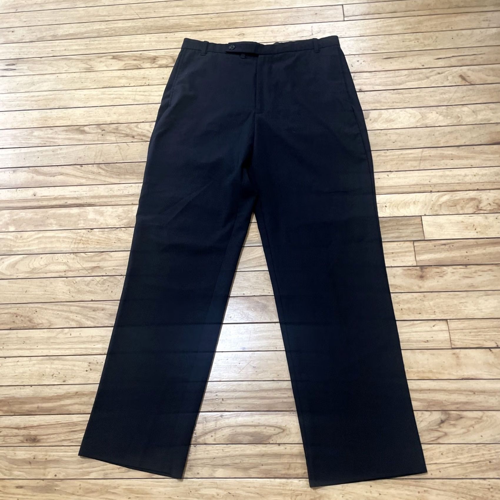Banana Republic VINTAGE Banana Republic Dress Pants Men 32R Black Wool Flat Front Slacks 2001 Wool Blend Stretch 90s Y2k Dress Pants Mens Size US 32 / EU 48 - 3 Thumbnail