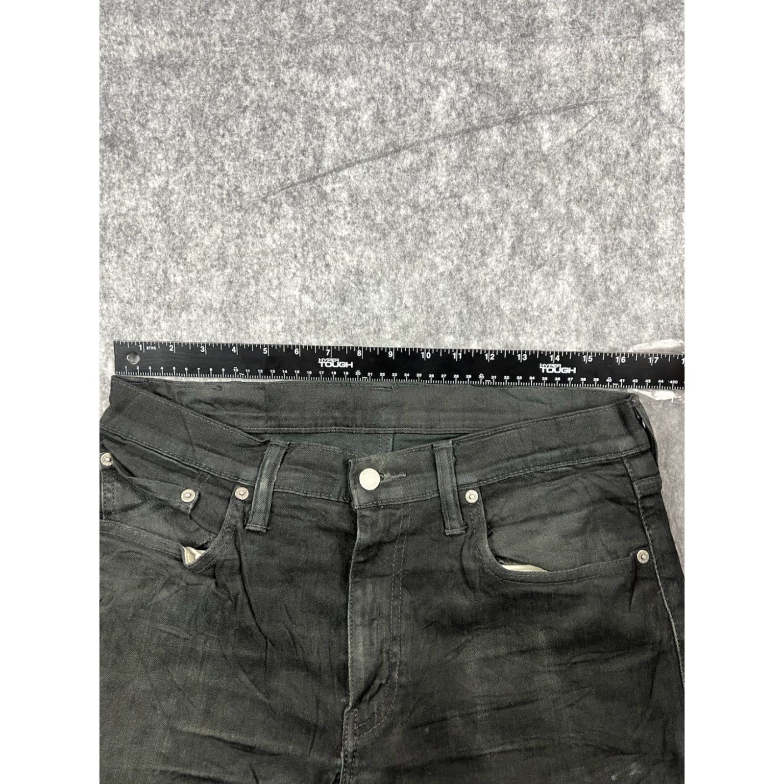 Levi's Levi's 512 Jeans Slim Regular 33x34 Denim Black 90s USA City Distressed Tapered Mens Size US 33 - 6 Thumbnail