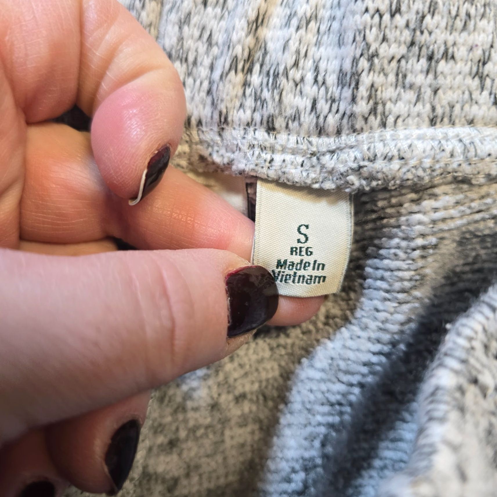 Vintage L.L. Bean Pants Womens Small Gray Knit Fleece Joggers Pull On Casual Lounge Tapered Leg Pockets Regular Fit Size 28" / US 6 / IT 42 - 5 Thumbnail
