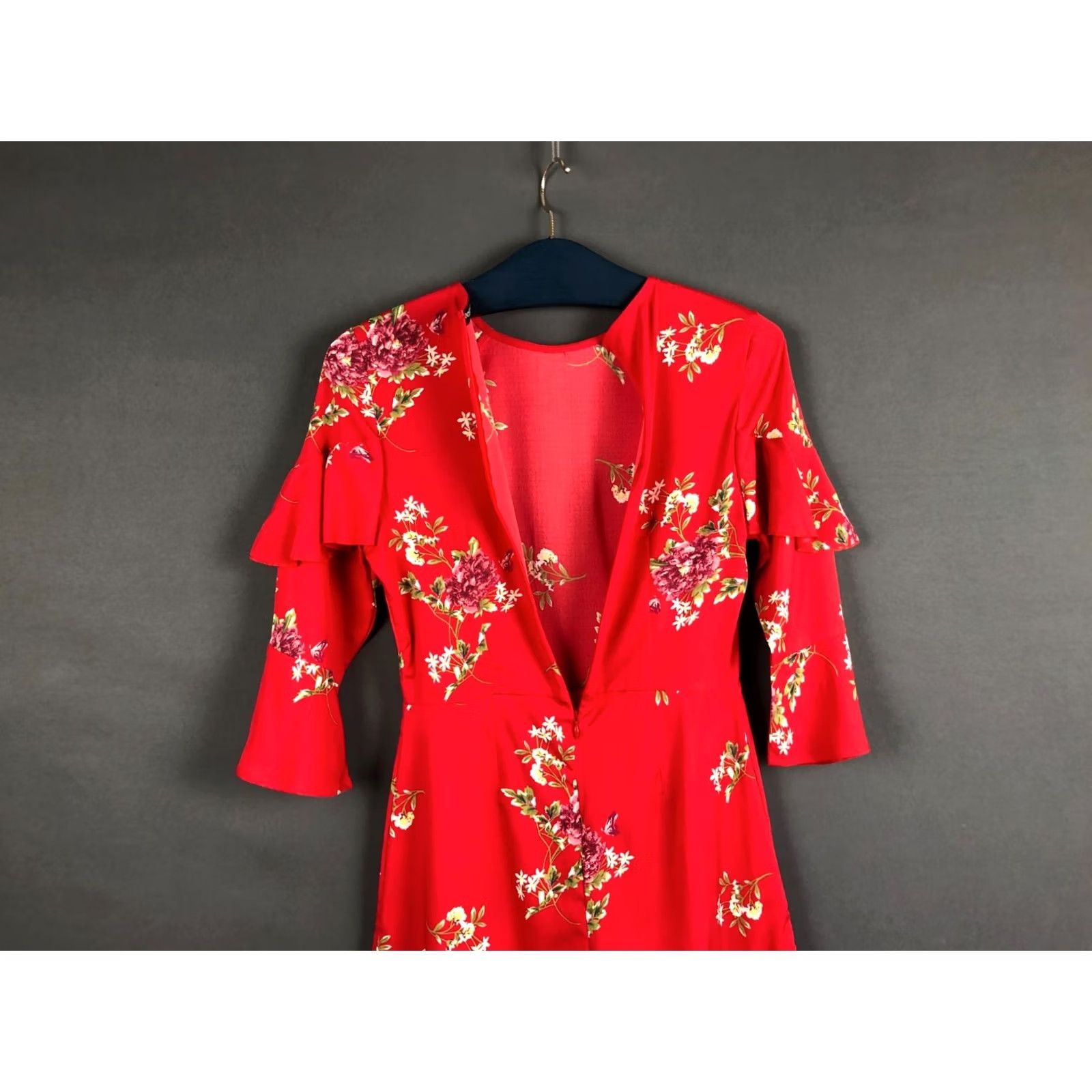 Dolce & Gabbana Dolce&Gabbana Romper Shirt Women Floral Red Viscose One-Size Summer Casual Party/Cocktail Size ONE SIZE - 7 Thumbnail