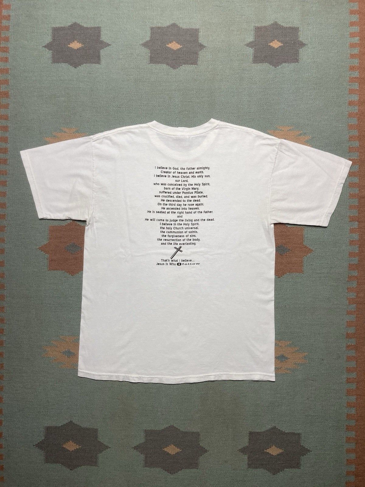 Vintage Vintage t shirt I follow Jesus Christian iPod parody large Size US L / EU 52-54 / 3 - 7 Thumbnail